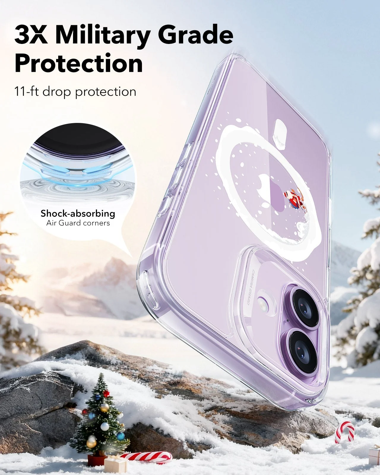 iPhone 17 Classic Hybrid Magnetic Case (Camera Control) - Santa Skater - Image 4
