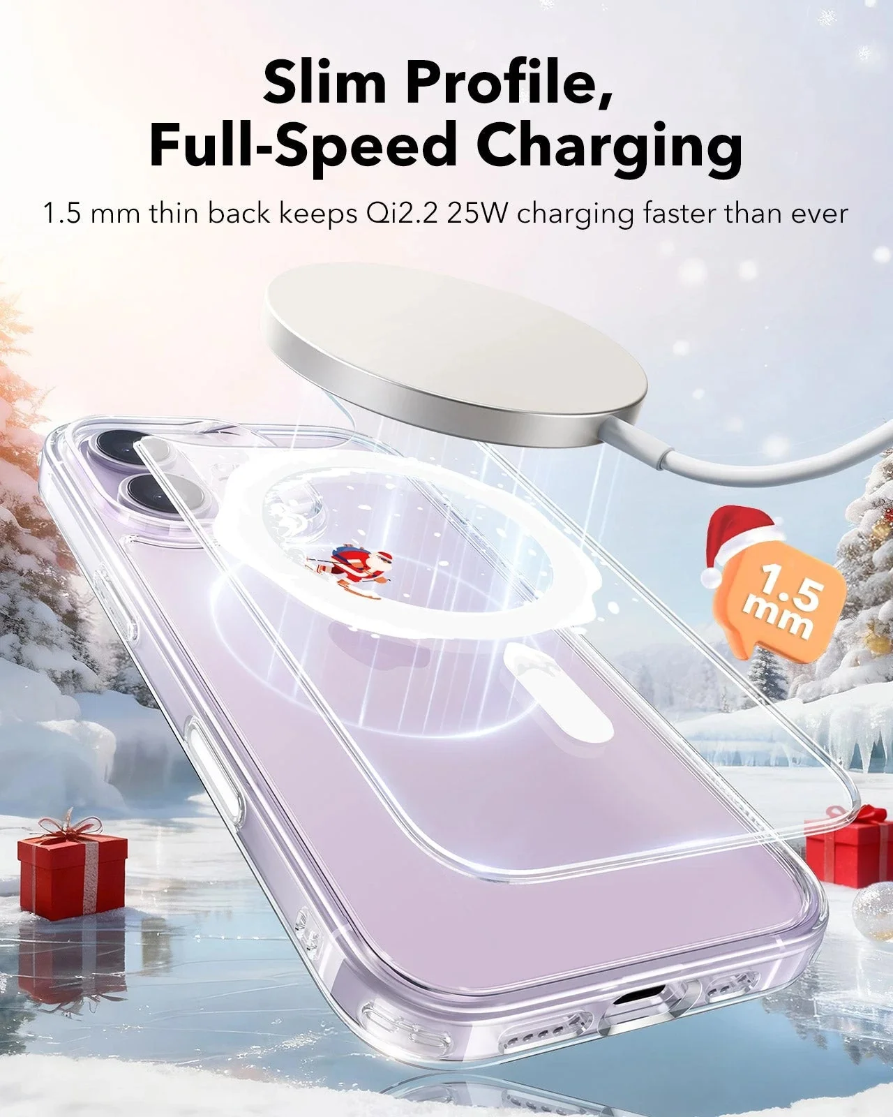 iPhone 17 Classic Hybrid Magnetic Case (Camera Control) - Santa Skater - Image 5