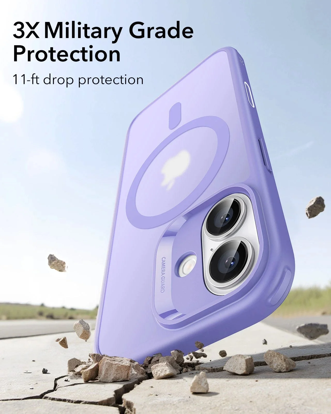 iPhone 17 Classic Hybrid Magnetic Case (Camera Control) - Frosted Purple - Image 4