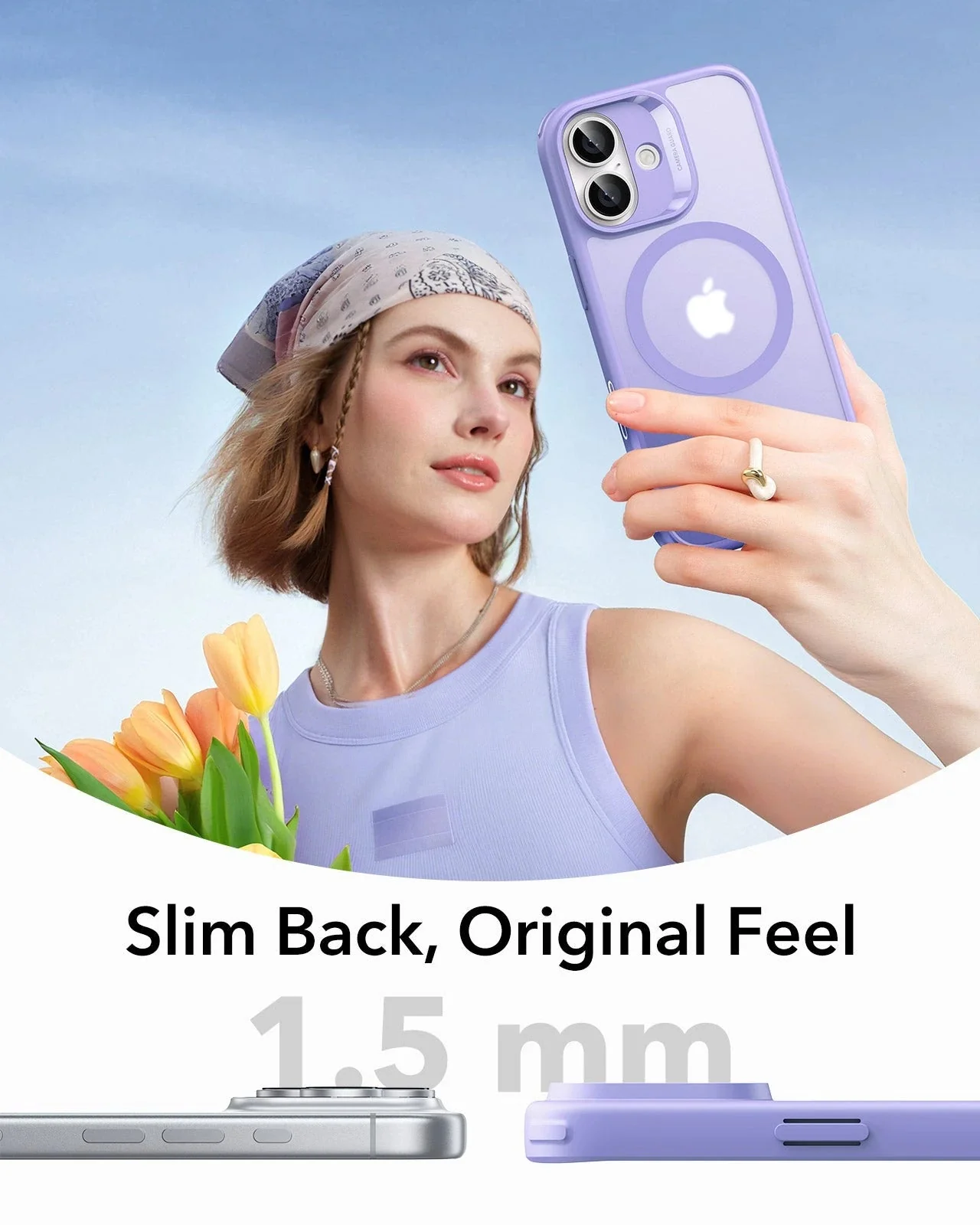 iPhone 17 Classic Hybrid Magnetic Case (Camera Control) - Frosted Purple - Image 6