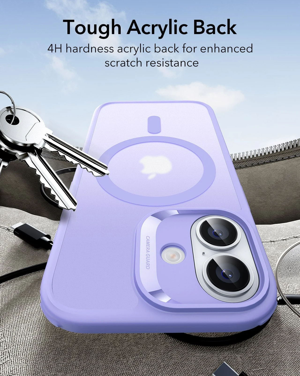 iPhone 17 Classic Hybrid Magnetic Case (Camera Control) - Frosted Purple - Image 7