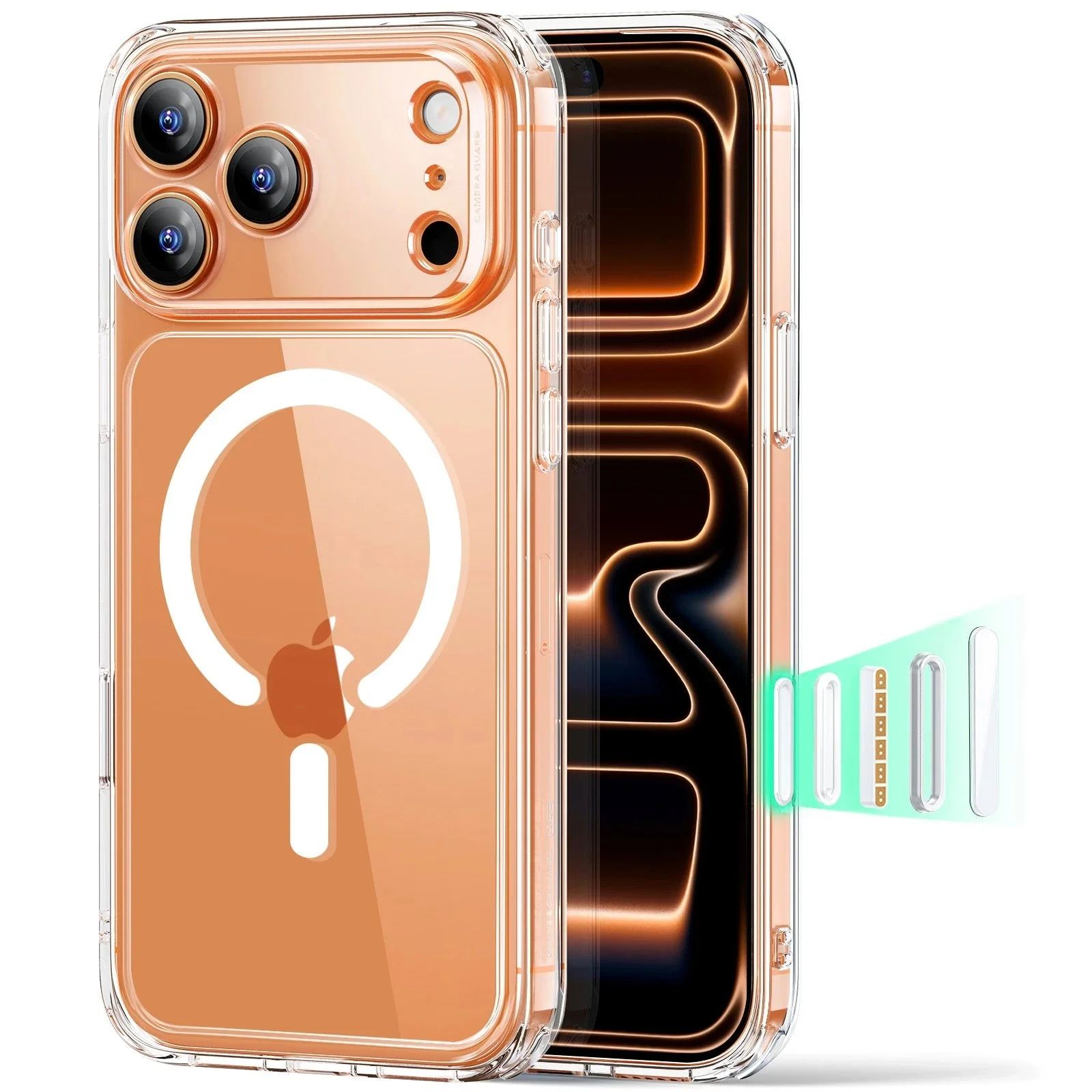 iPhone 17 Pro Max Classic Hybrid Magnetic Case (Camera Control) - Clear