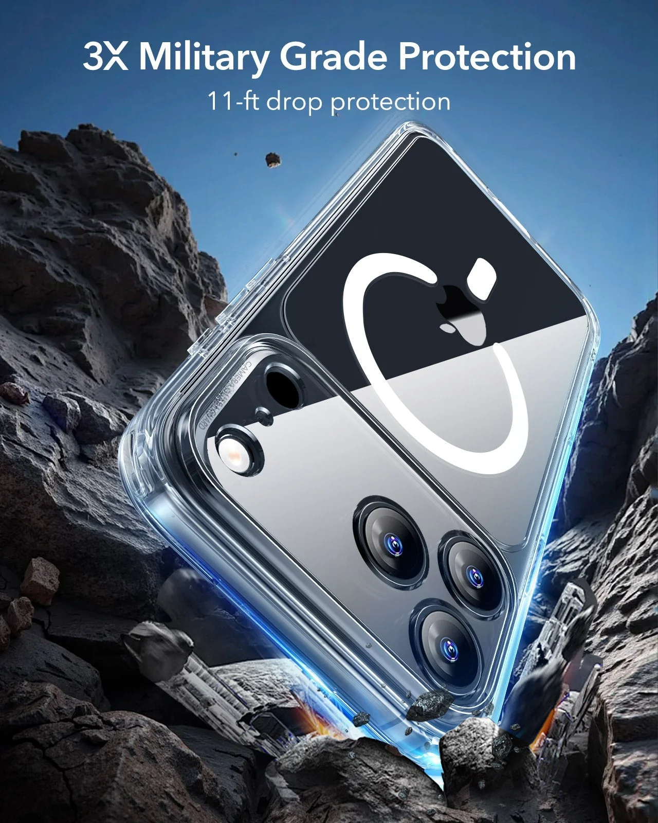 iPhone 17 Pro Max Classic Hybrid Magnetic Case (Camera Control) - Clear - Image 4
