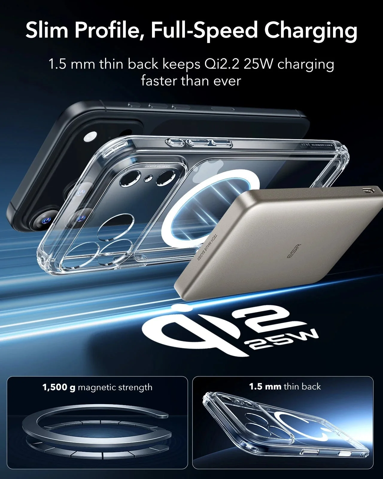 iPhone 17 Pro Max Classic Hybrid Magnetic Case (Camera Control) - Clear - Image 5
