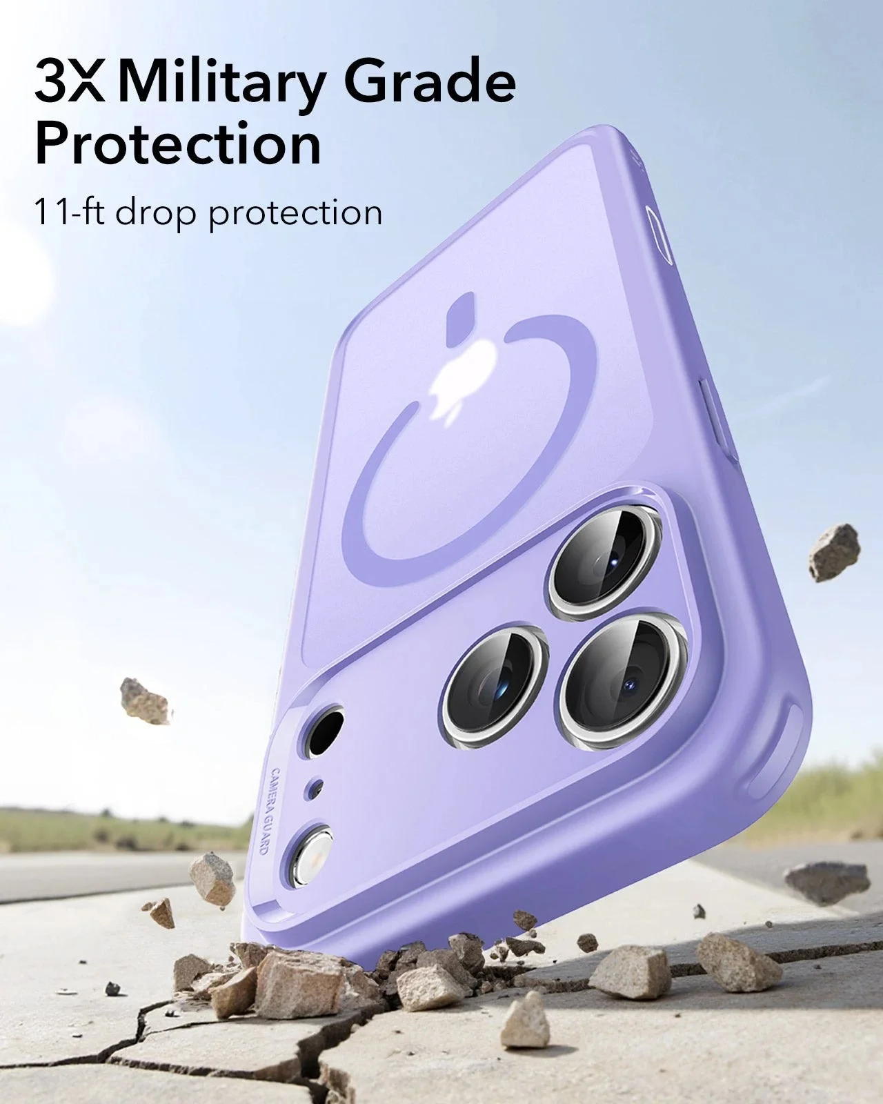 iPhone 17 Pro Max Classic Hybrid Magnetic Case (Camera Control) - Frosted Purple - Image 4
