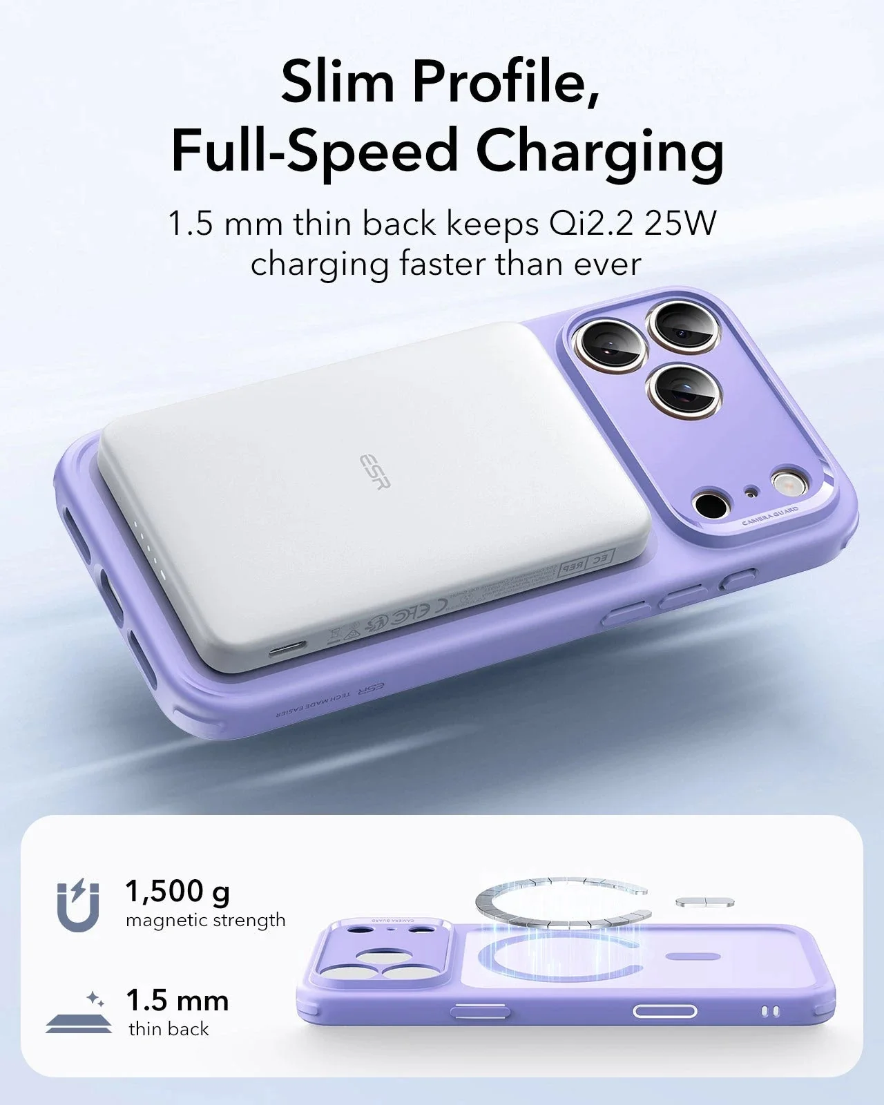 iPhone 17 Pro Max Classic Hybrid Magnetic Case (Camera Control) - Frosted Purple - Image 5