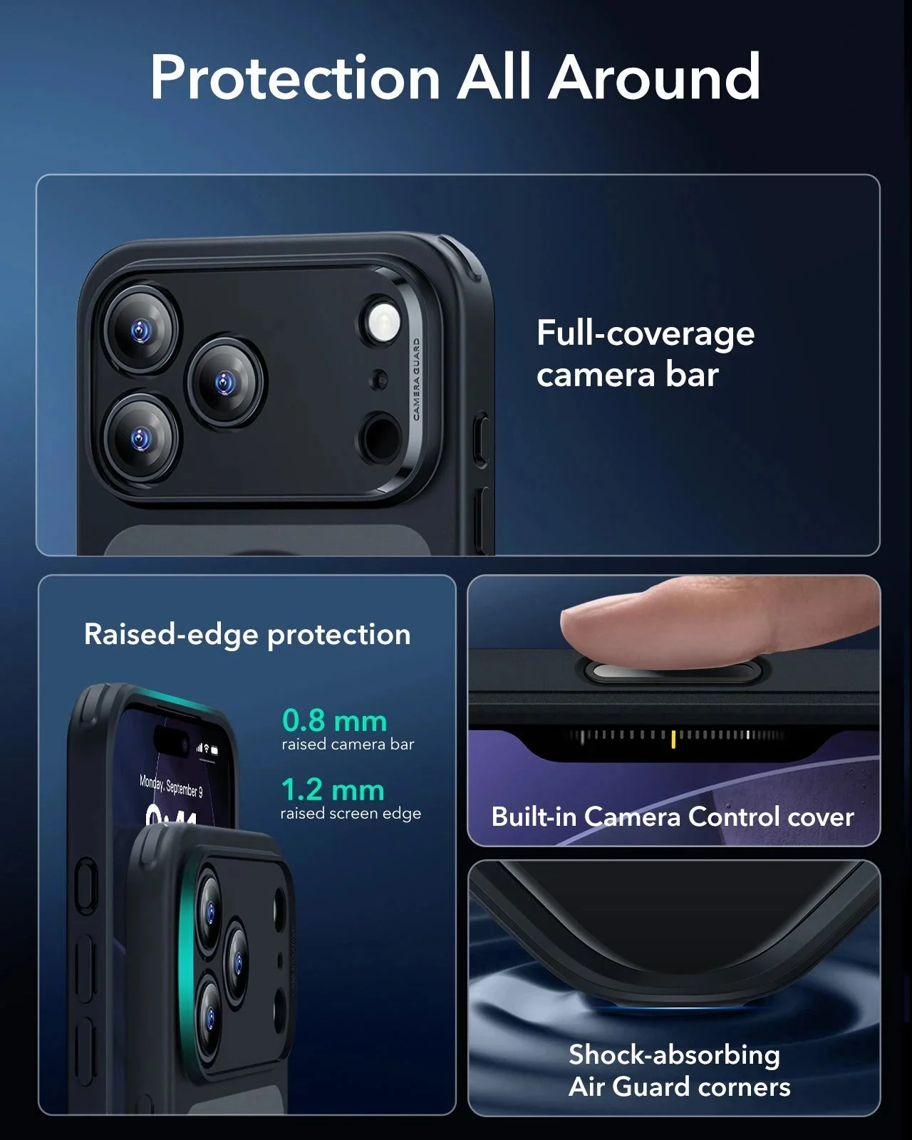 iPhone 17 Pro Classic Hybrid Magnetic Case (Camera Control) - Frosted Black - Image 3