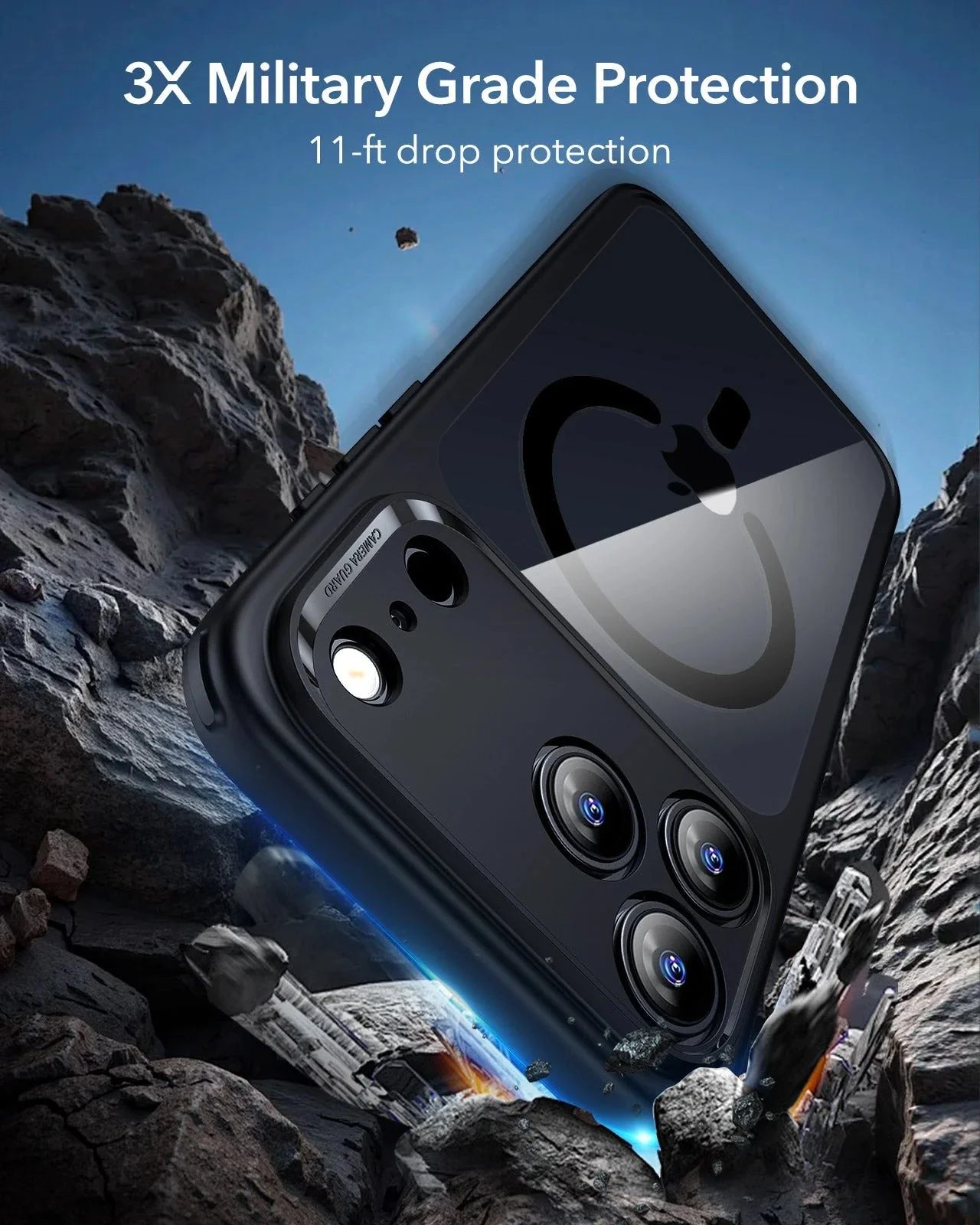 iPhone 17 Pro Classic Hybrid Magnetic Case (Camera Control) - Frosted Black - Image 4