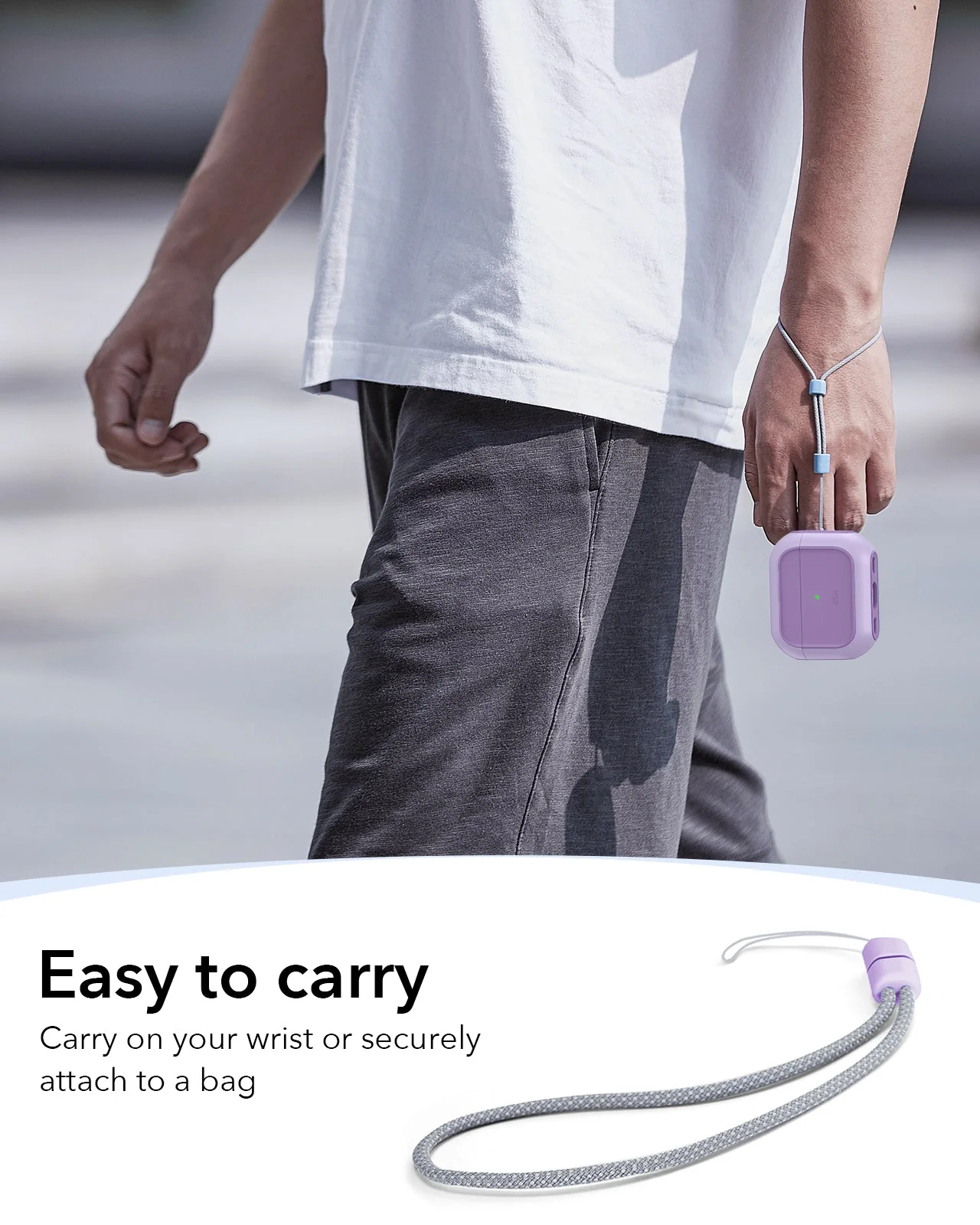 AirPods Pro 3 Orbit Hybrid Magnetic Case - Lavender - Image 8