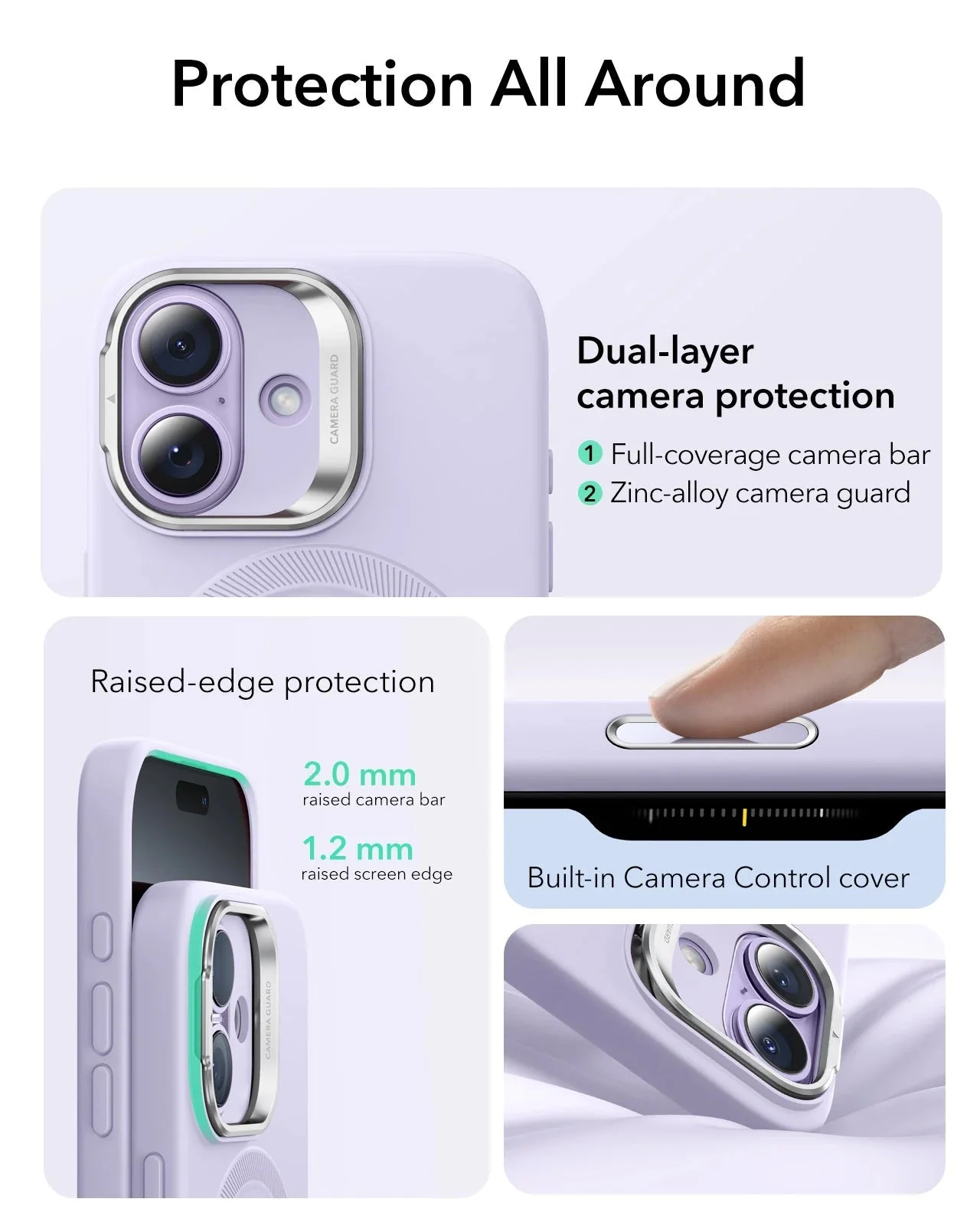 iPhone 17 Cloud Soft Magnetic Case (Camera Control, Stash Stand) - Lavender - Image 4