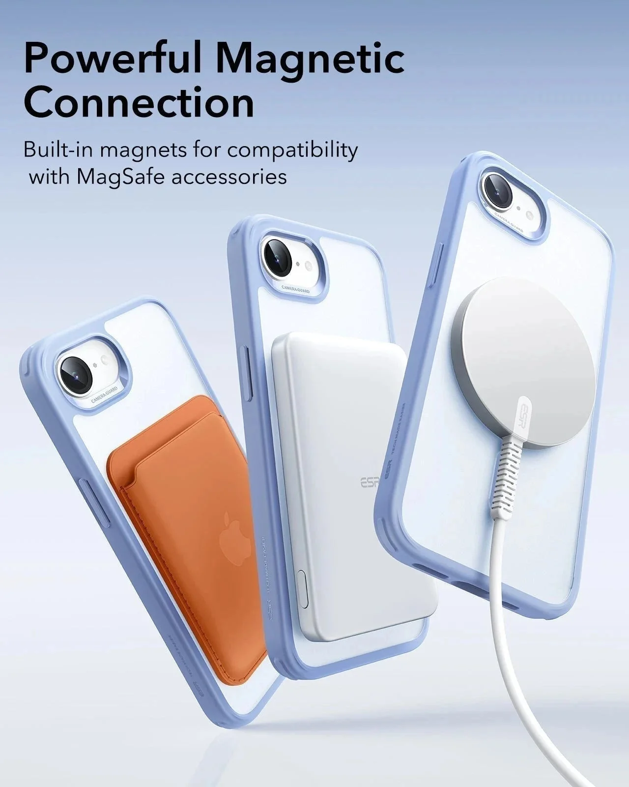 iPhone 17e Bundle Classic Hybrid Magnetic Case & Armorite® Screen Protector - Frosted Light Blue - Image 5