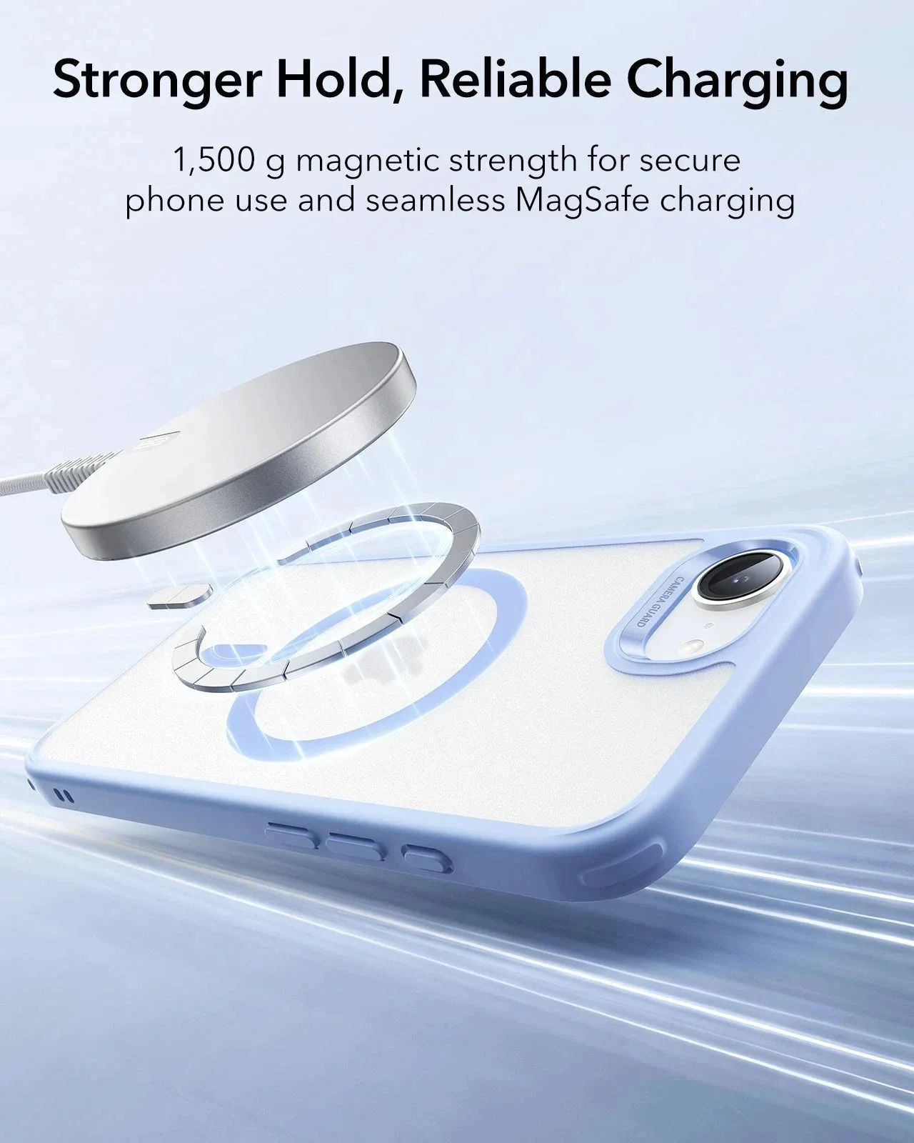 iPhone 17e Bundle Classic Hybrid Magnetic Case & Armorite® Screen Protector - Frosted Light Blue - Image 6