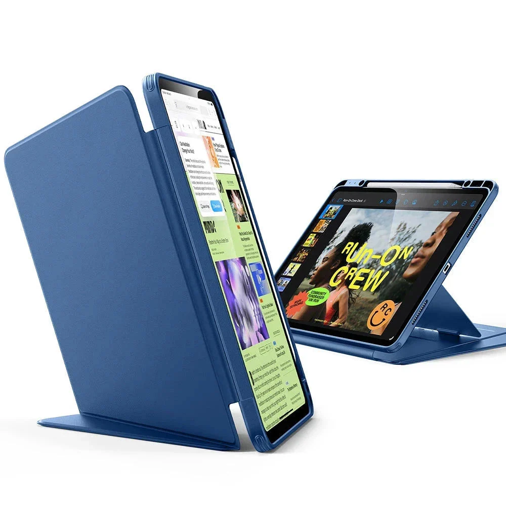 iPad Air 13" (M3) 2025 Bundle Flip Magnetic Case with Geo Digital Pencil - Navy Blue - Image 3