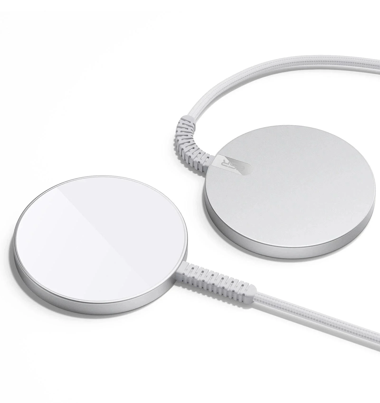 Mini Wireless Charger (HaloLock) - Silver-2 Pack - Image 3