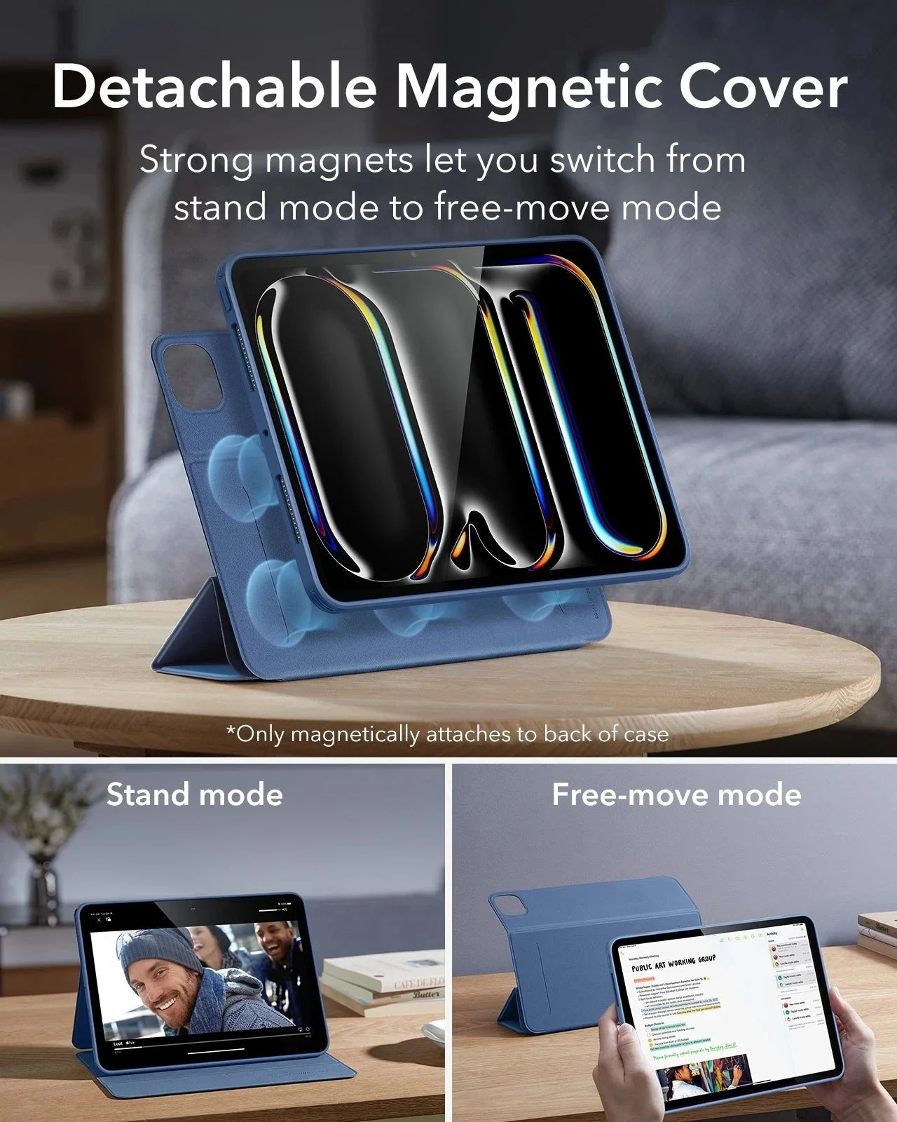 iPad Pro 11ʺ (2025) Rebound Case and Screen Protector Bundle - Navy Blue - Image 4