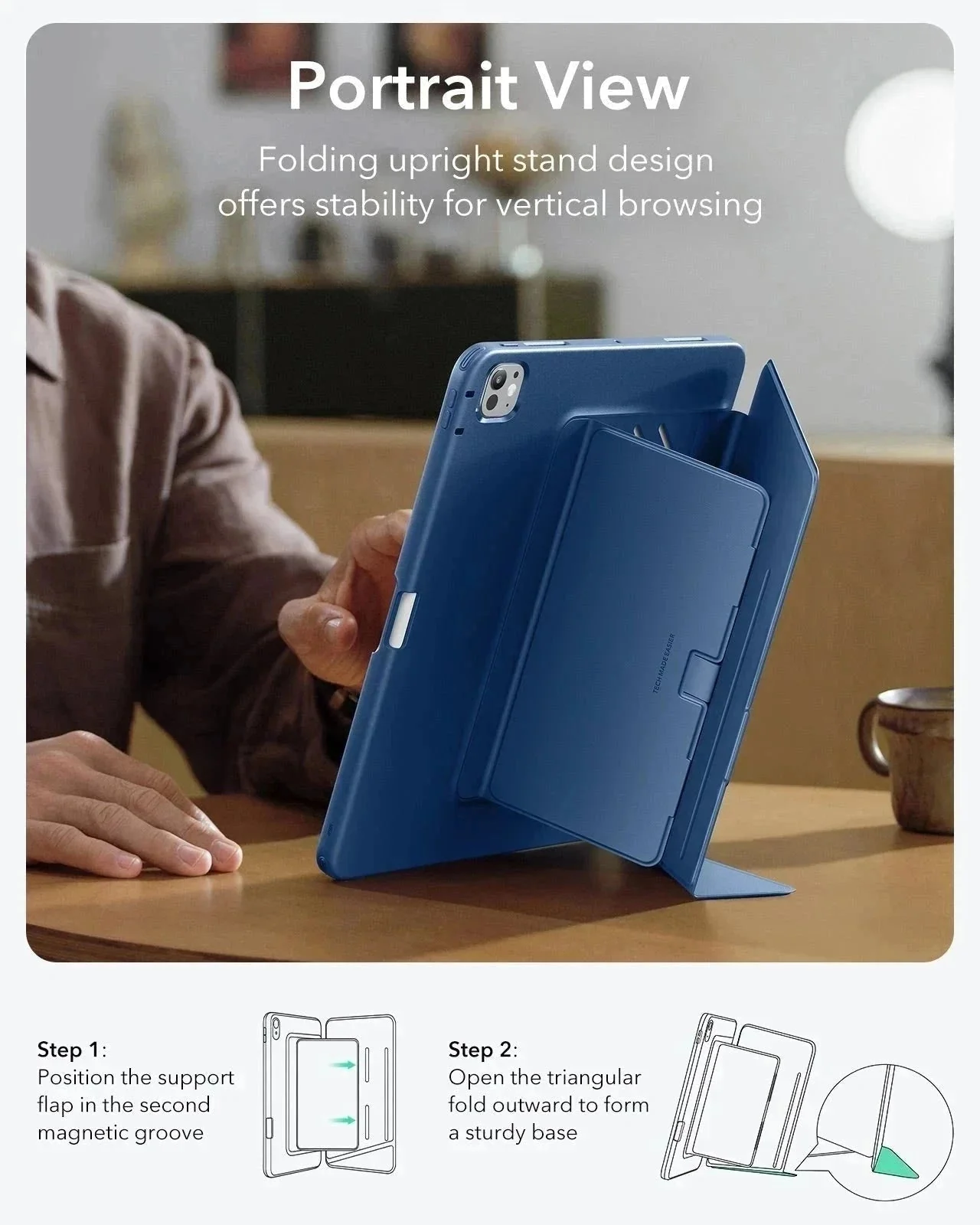 iPad Pro 13ʺ (2025) Flip Transformation Bundle - Navy Blue - Image 3