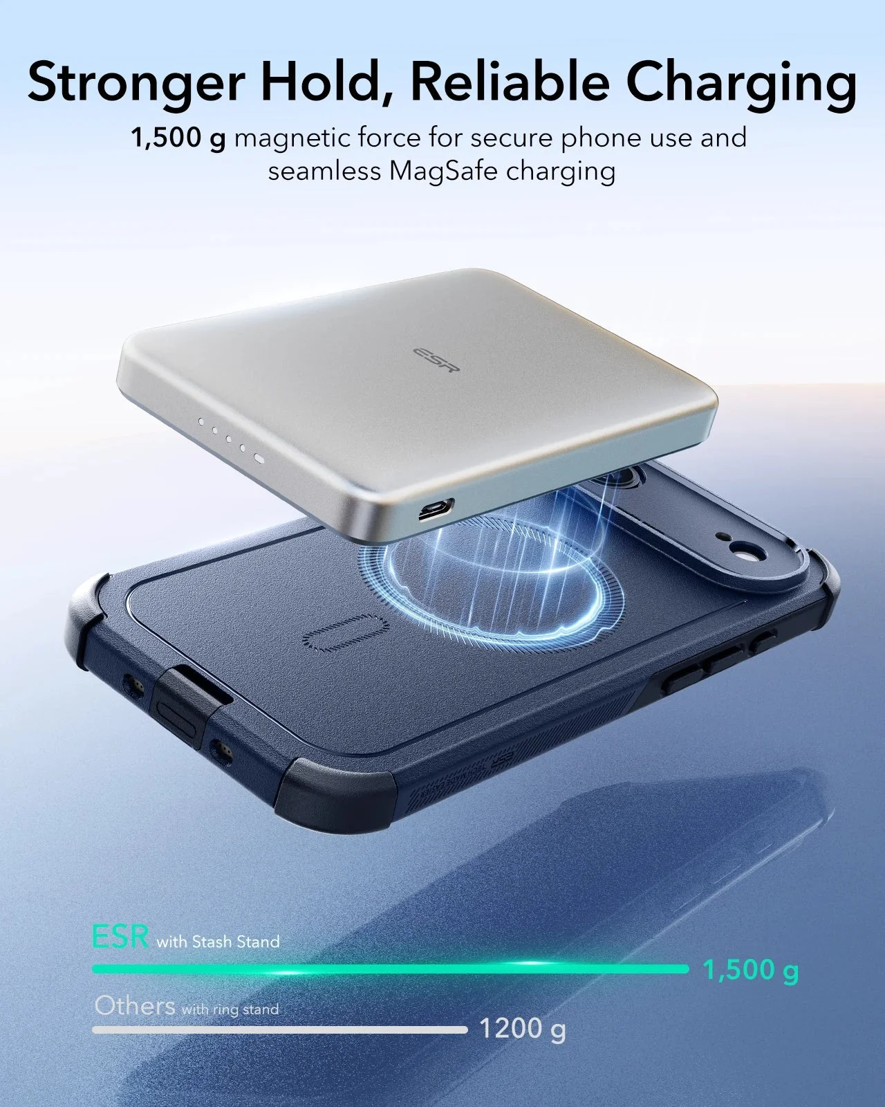 iPhone Air Cyber Tough Magnetic Case (Camera Control) - Navy Blue - Image 5