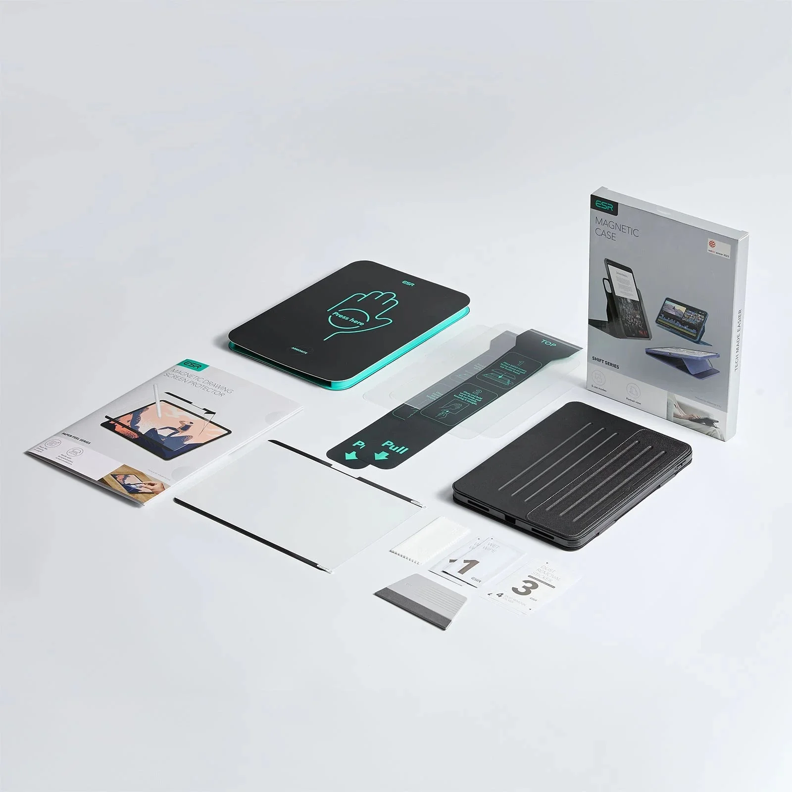 iPad Air 11" (M4) 2026 Bundle Shift Magnetic Case, Papel-Feel Magnetic & Armorite® Protection - Navy Blue - Image 2