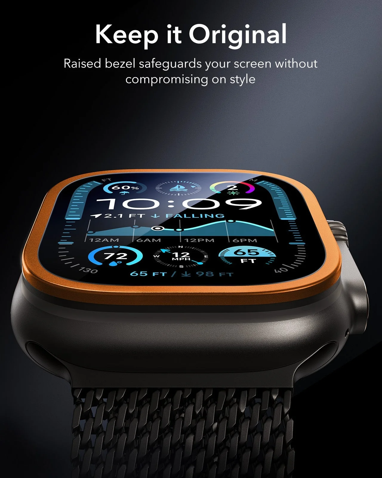 Apple Watch Ultra 3 Armorite Screen Protector - Orange - Image 5