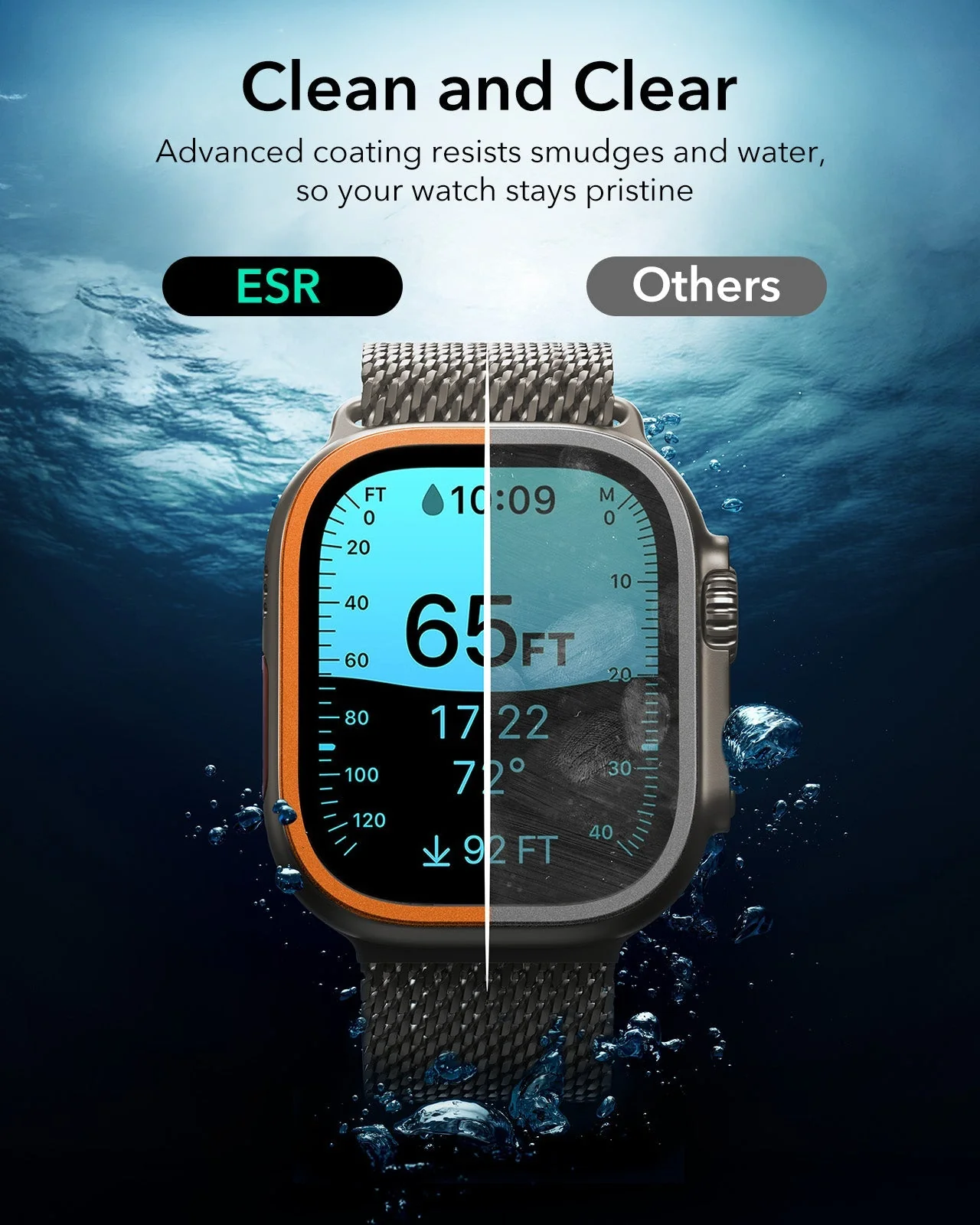 Apple Watch Ultra 3 Armorite Screen Protector - Orange - Image 8