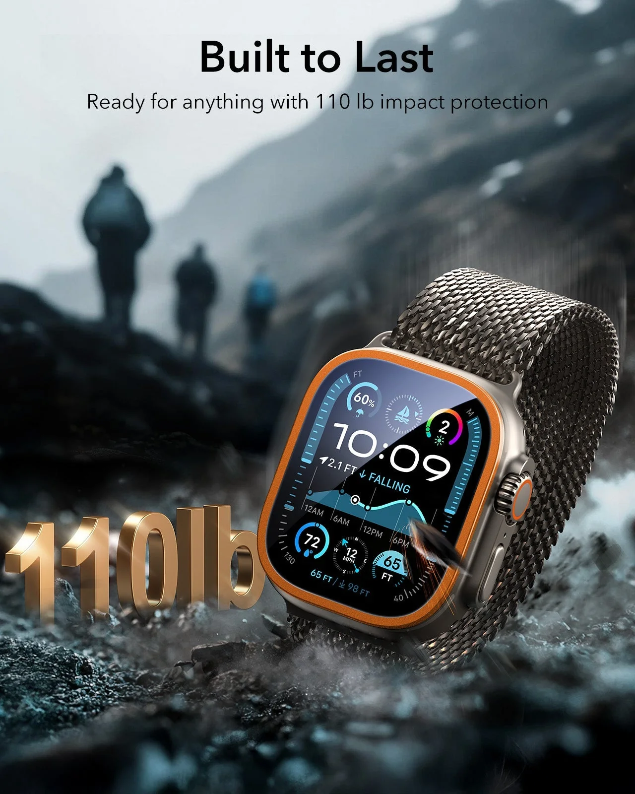 Apple Watch Ultra 3 Armorite Screen Protector - Orange - Image 9