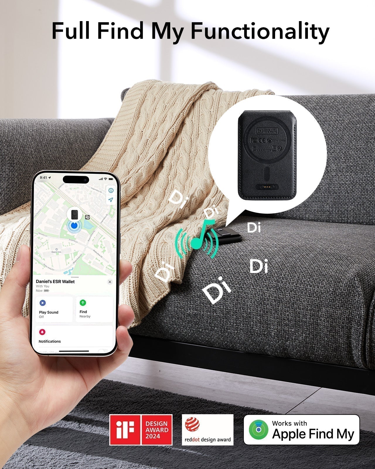 iPhone 17 Pro Max Cyber Tough Magnetic Case (Camera Control, Stash Stand) with Wallet Stand Bundle - Orange - Image 3