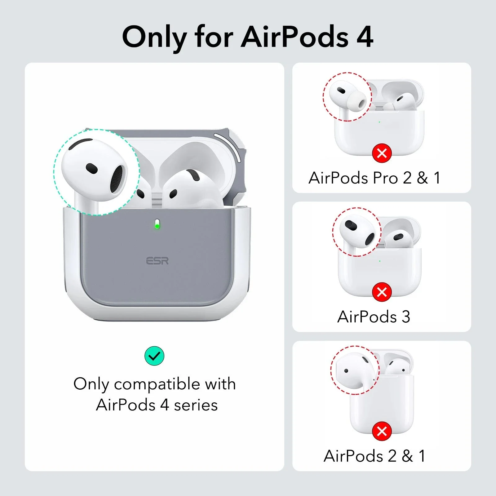 Orbit Hybrid Everyday-Carry Bundle for AirPods 4 - White - Image 3
