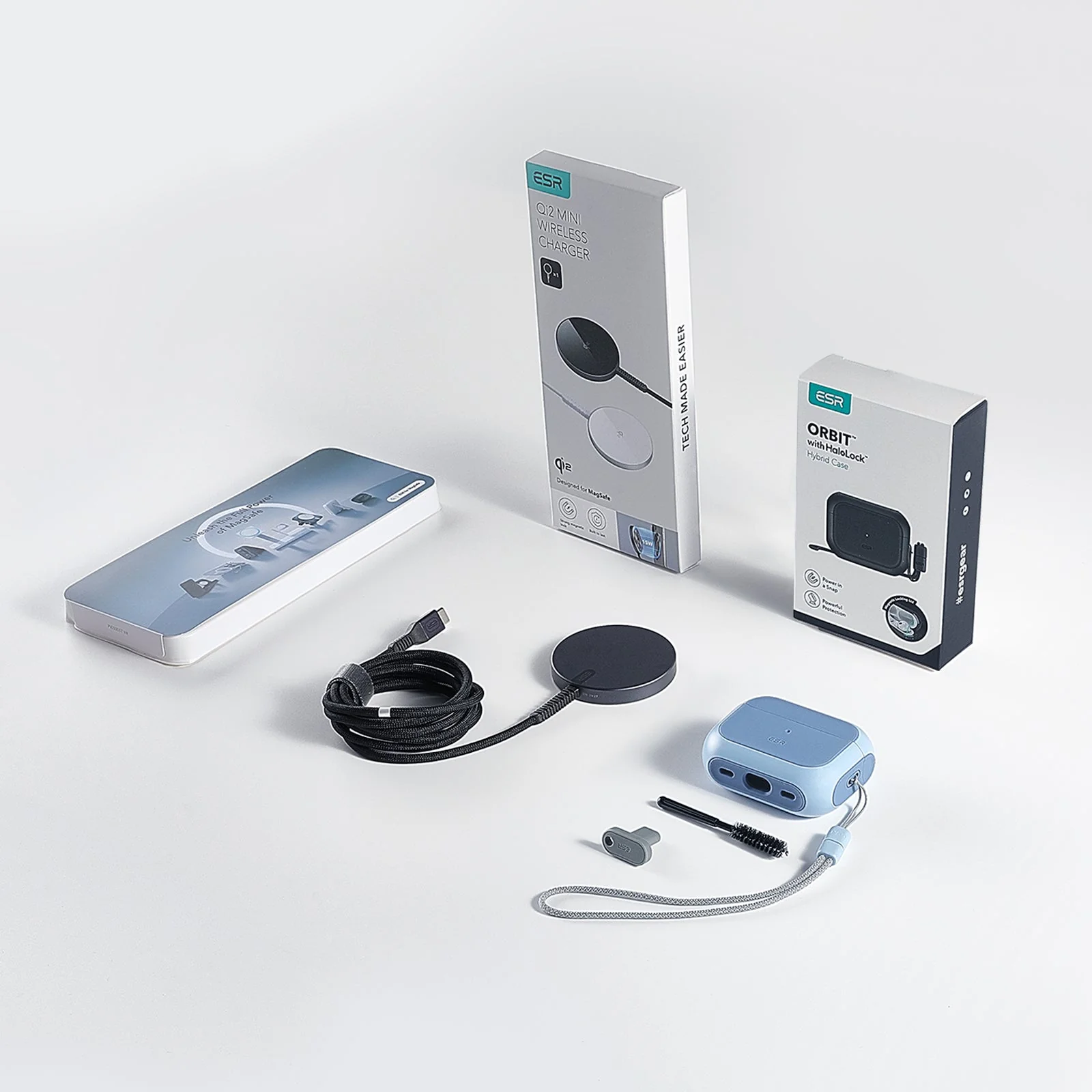 Orbit Hybrid Snap-and-Charge Bundle for AirPods Pro (2023/2022/2019) - White - Image 2