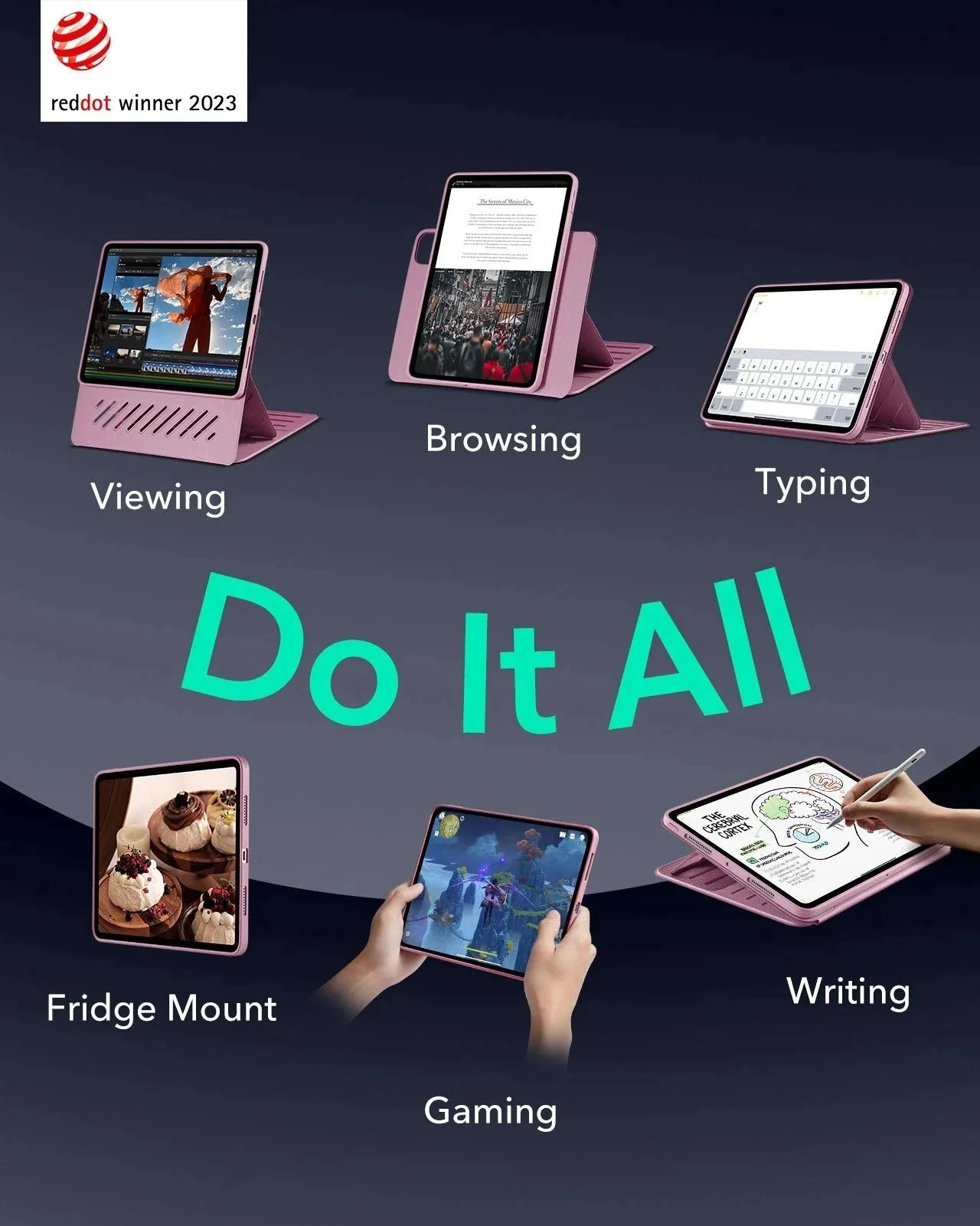 iPad Pro 13ʺ (2025) Shift Transformation with Digital Pencil Bundle - Pink - Image 2