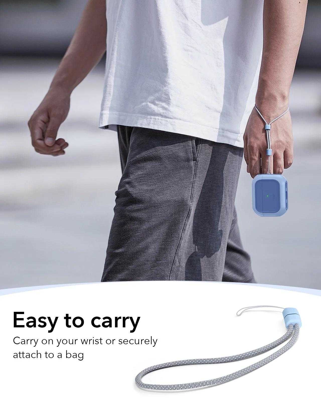 AirPods Pro 3 Orbit Hybrid Magnetic Case - Powder Blue - Image 8