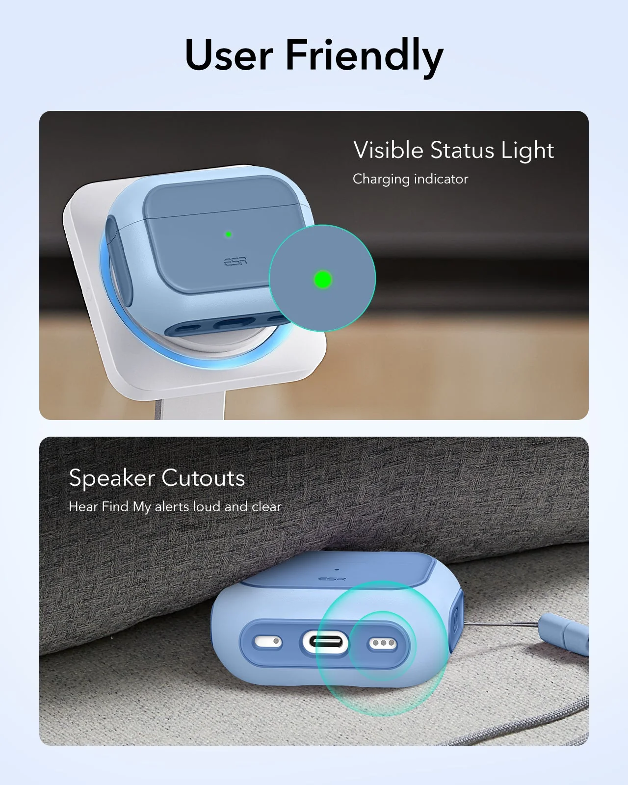 AirPods Pro 3 Orbit Hybrid Magnetic Case - Powder Blue - Image 9