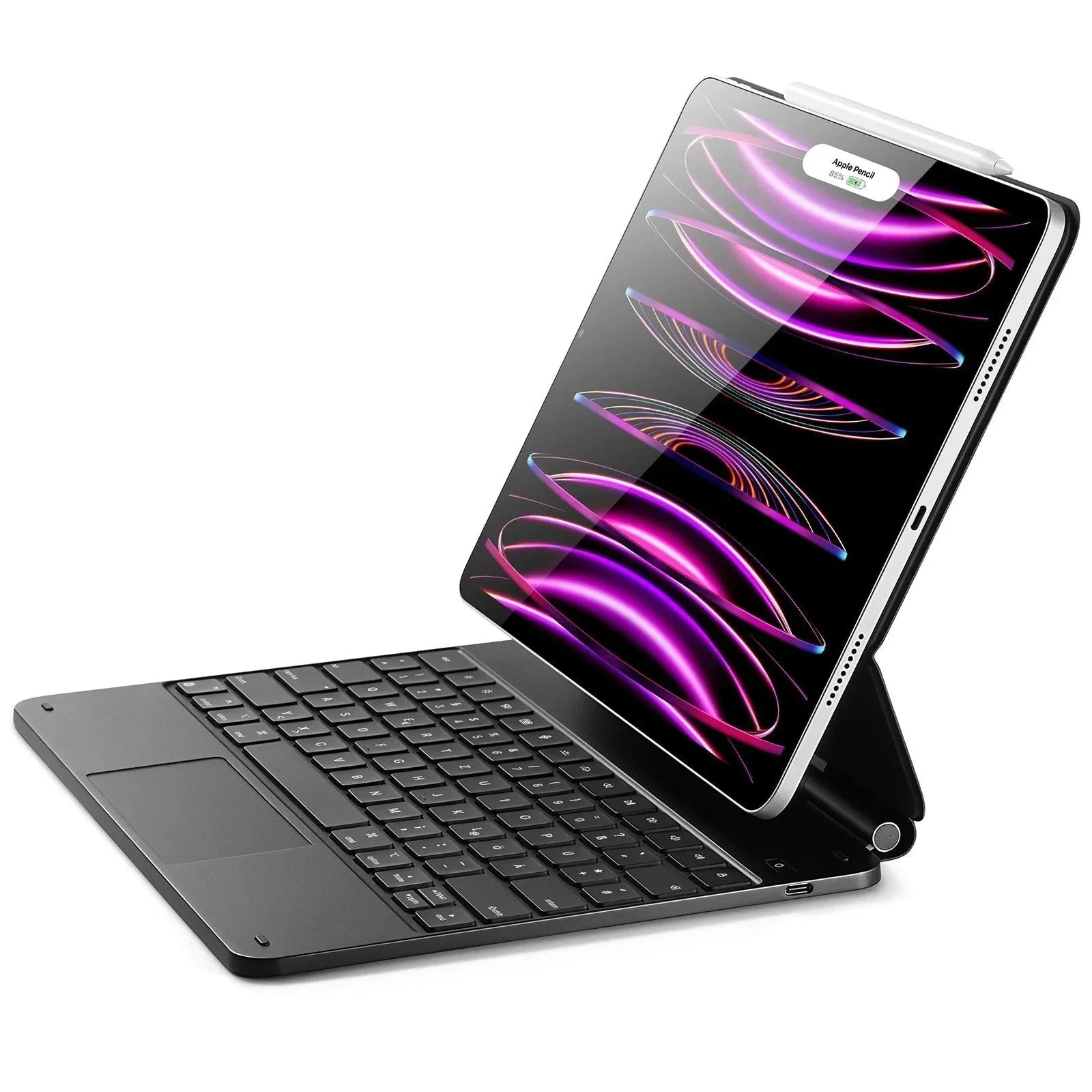 Pro 12.9" (2022) Rebound Magnetic Keyboard Case - UK Layout-Black - Image 9
