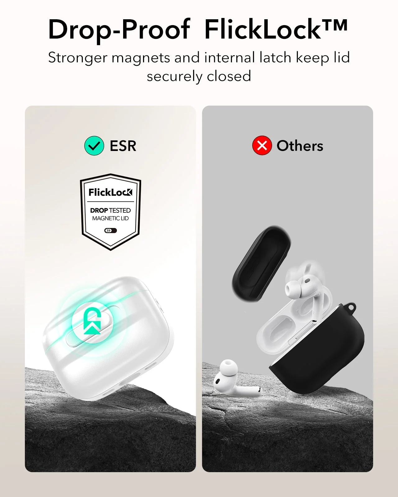 AirPods Pro 3 Pulse FlickLock Magnetic Case - White - Image 4
