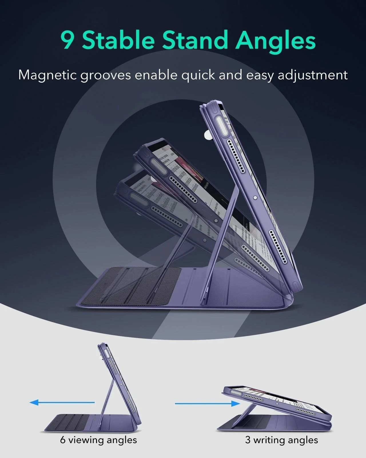 iPad Air 11" (M4) 2026 Bundle Shift Magnetic Case & Armorite® Paper-Feel Protection - Purple - Image 7