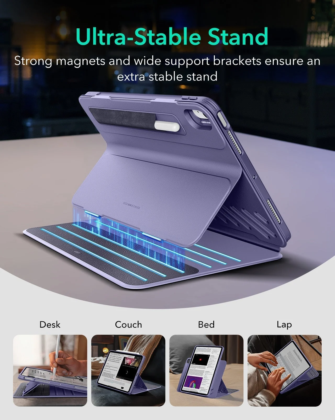 iPad Air 11" (M4) 2026 Bundle Shift Magnetic Case & Armorite® Protection - Purple - Image 4