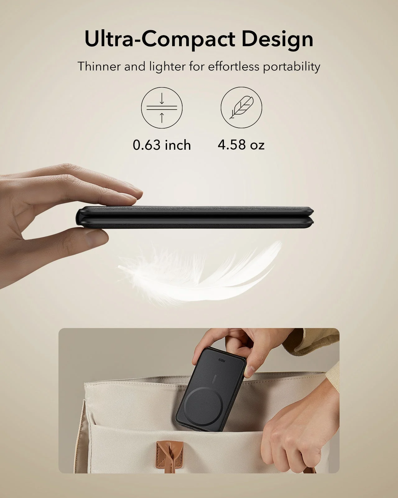 15W 3-in-1 Travel Wireless Charging Set (Bag Included) - White - UK Plug - Image 9