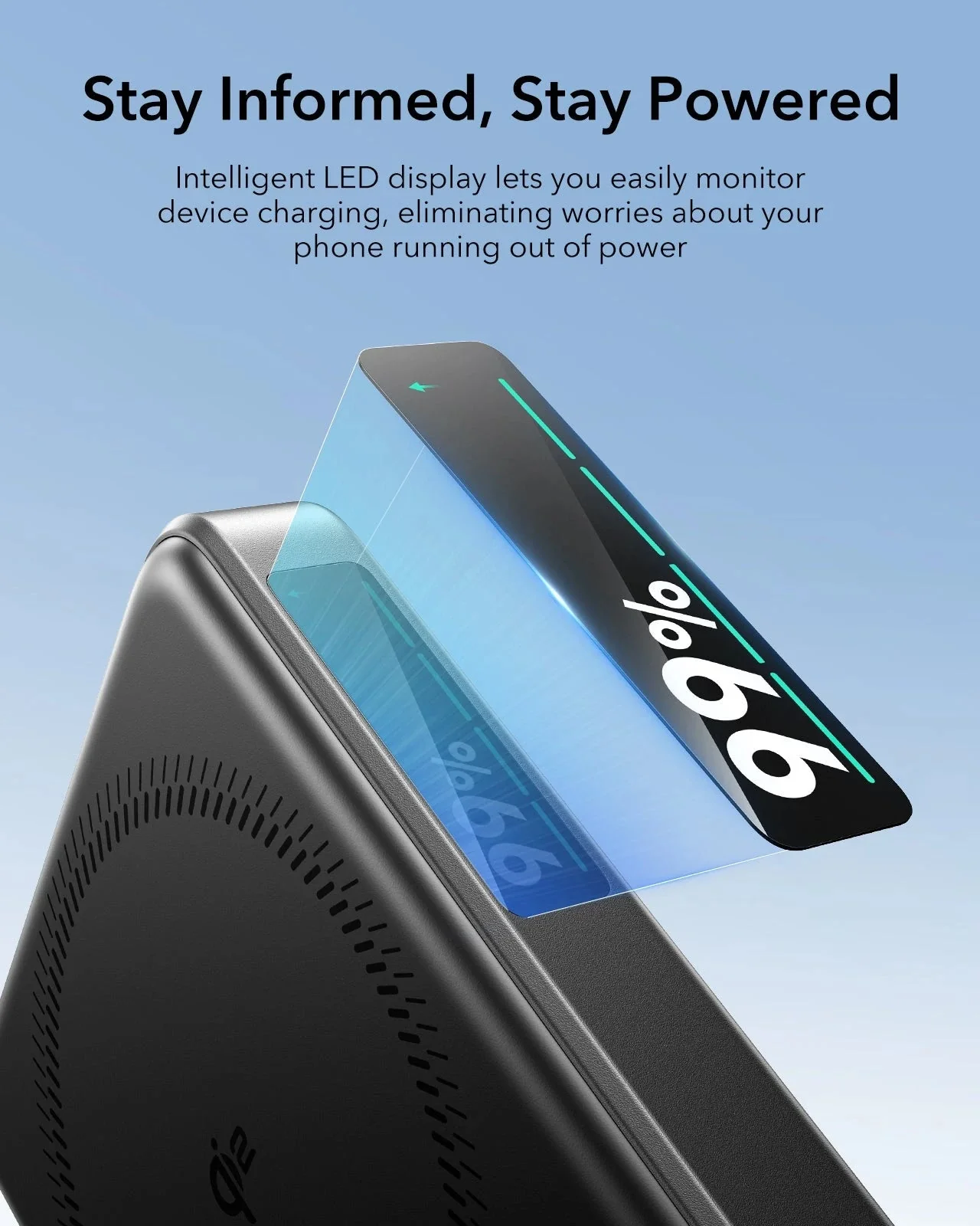 HaloLock MagSlim Wireless Power Bank (15W, 10,000 mAh, Kickstand) - White - Image 5