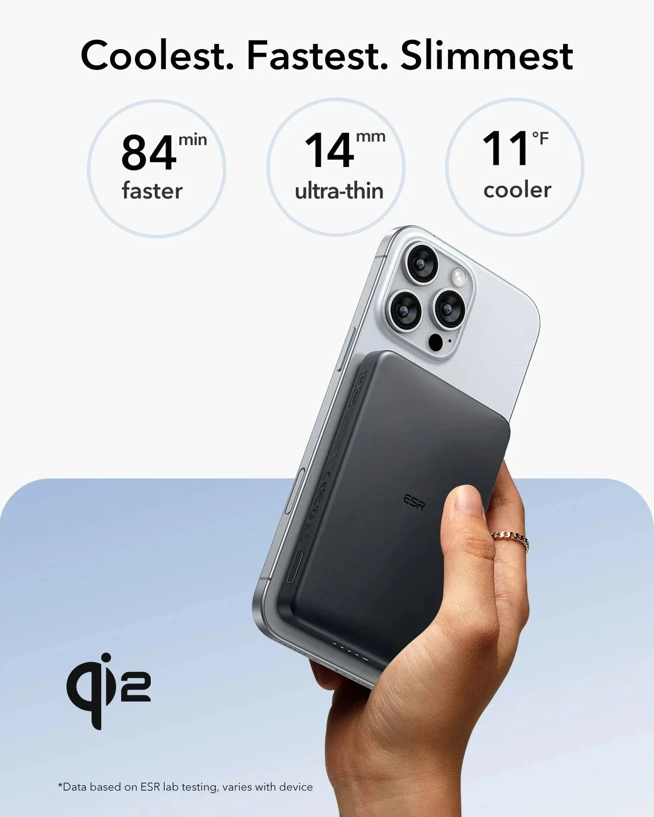 15W MagSlim Power Bank (5K) - Black - Image 5