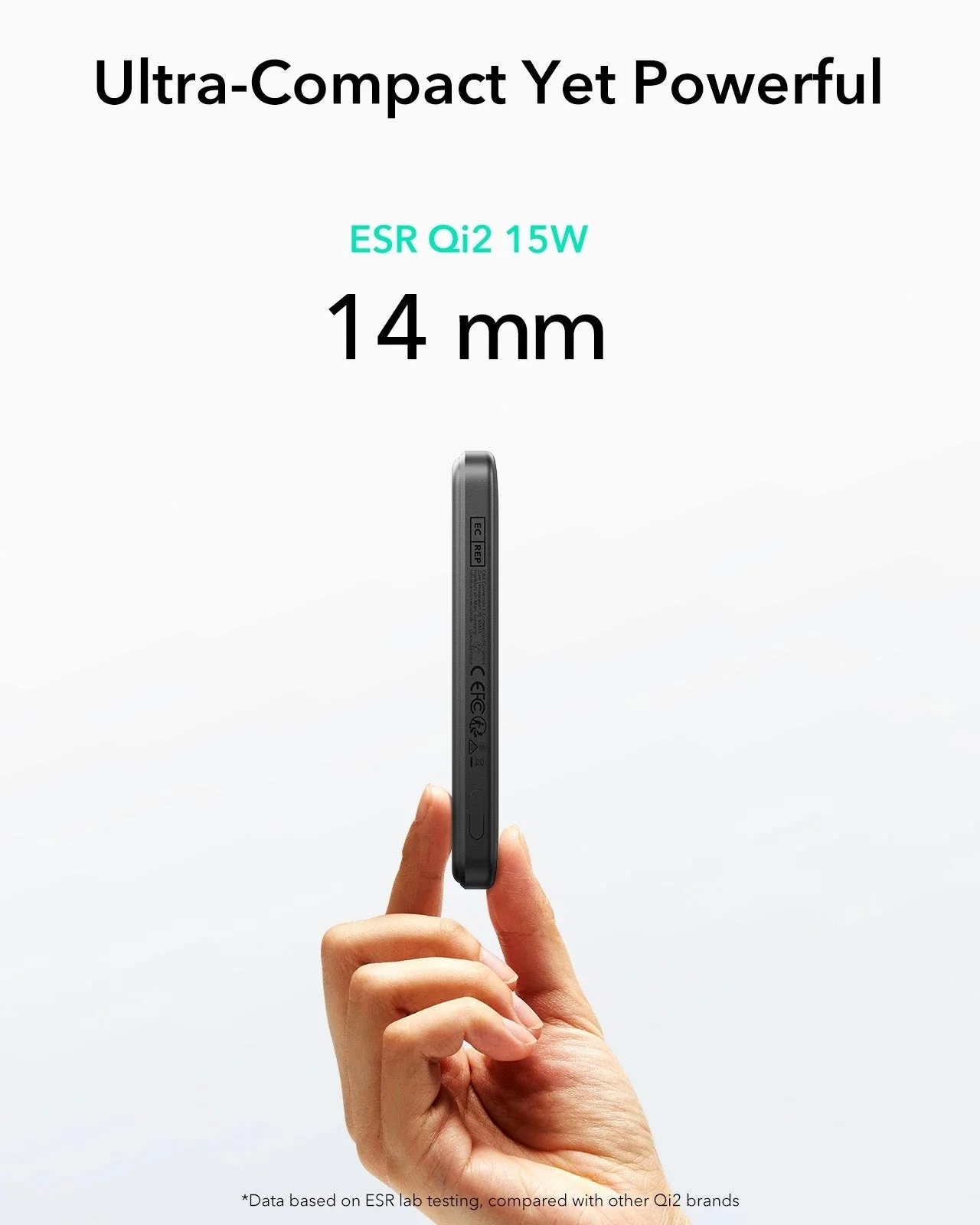 15W MagSlim Power Bank (5K) - White - Image 4