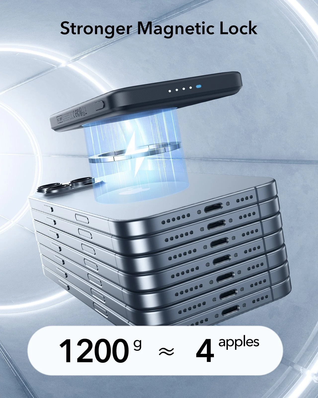 15W MagSlim Power Bank (5K) - White - Image 6