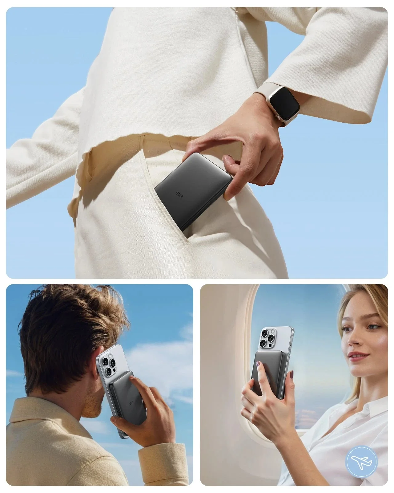 15W MagSlim Power Bank (5K) - White - Image 7
