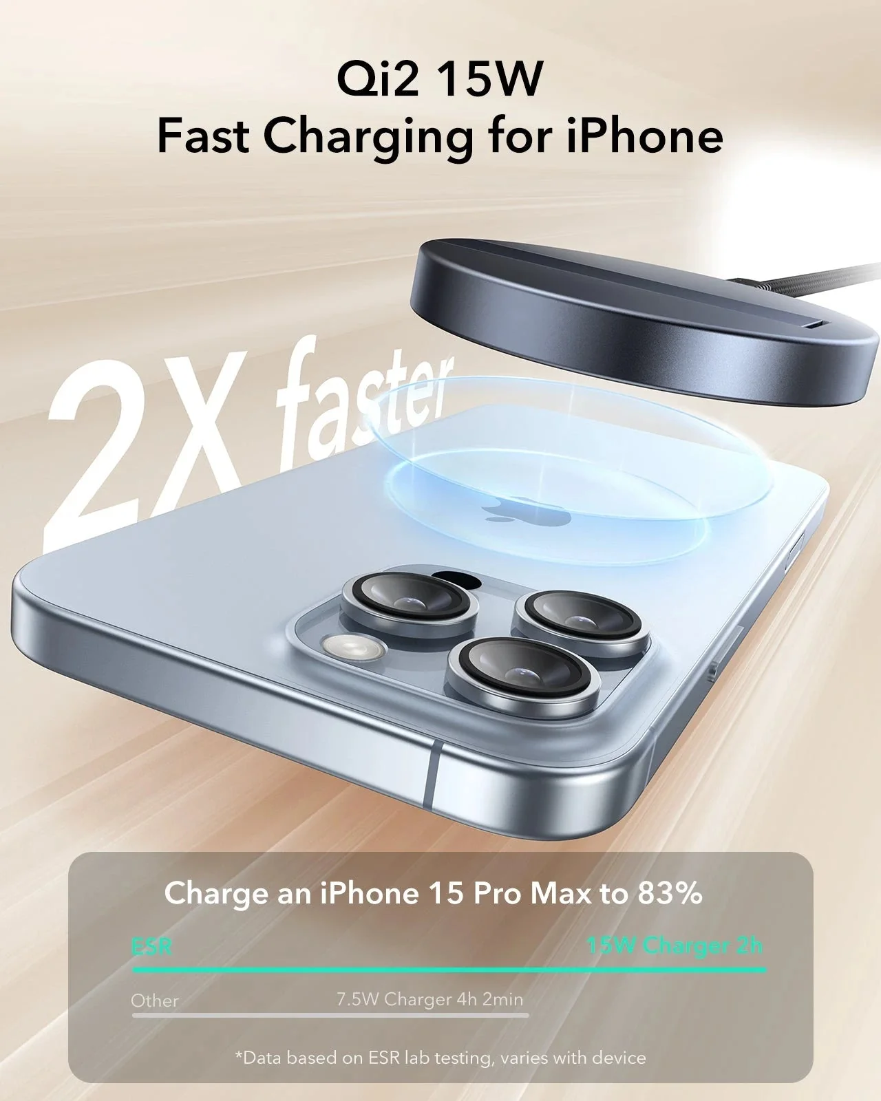 Magnetic Charging Pad (15W, Kickstand)- White - Image 2