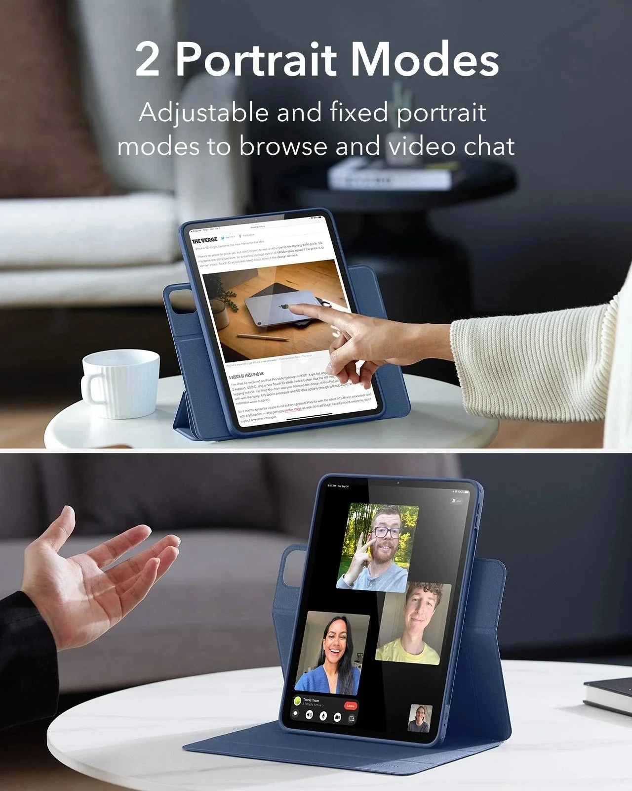 iPad Pro 13ʺ (2025) Rebound Hybrid Case 360 - Navy Blue - Image 4