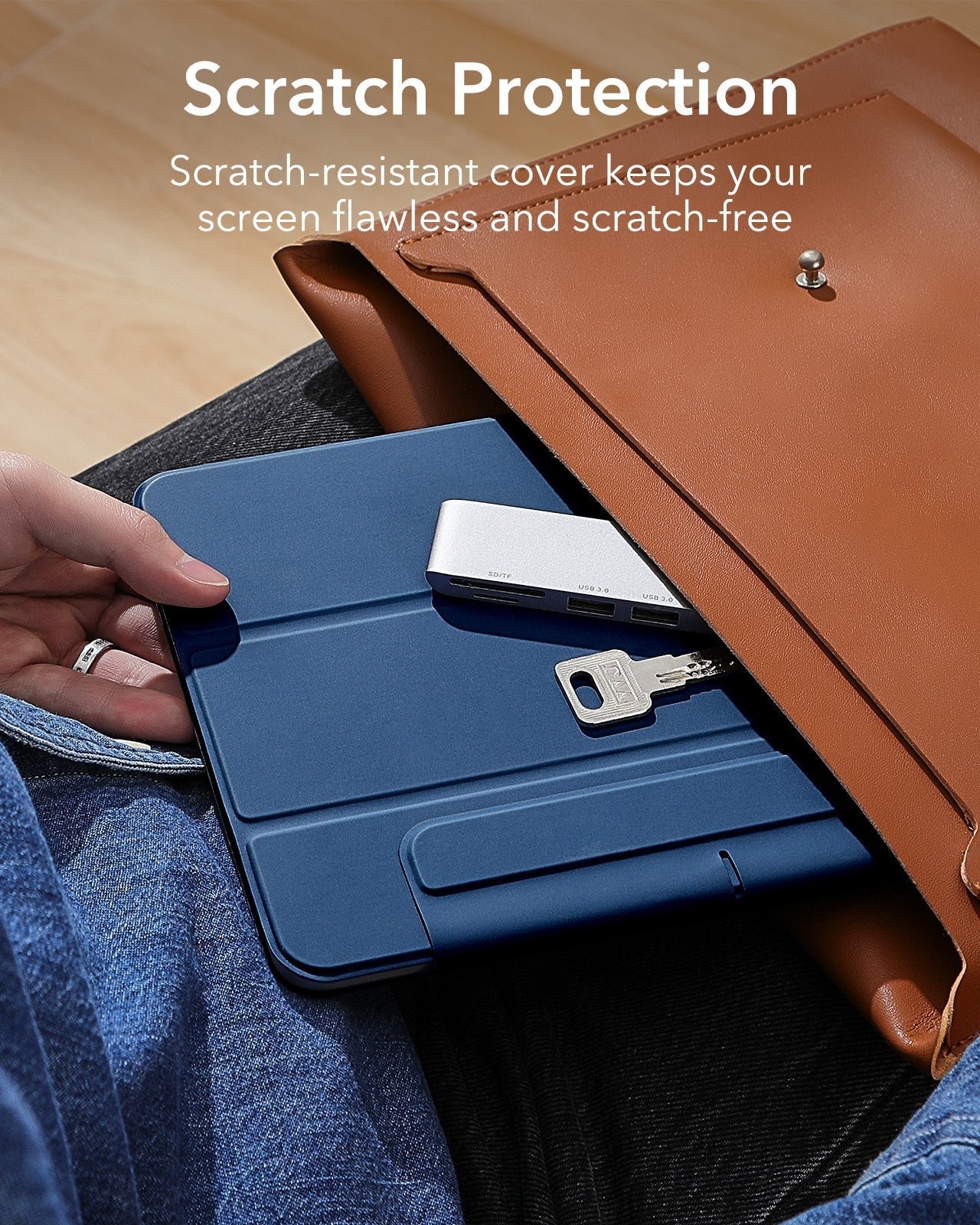 iPad Pro 13" (2025) Rebound Magnetic Case- Navy Blue - Image 9