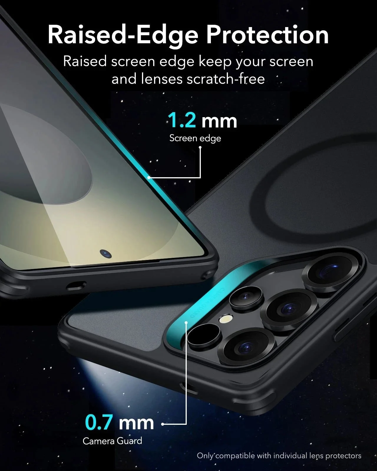 Galaxy S25 Ultra HaloLock Classic Hybrid Case - Clear - Image 5
