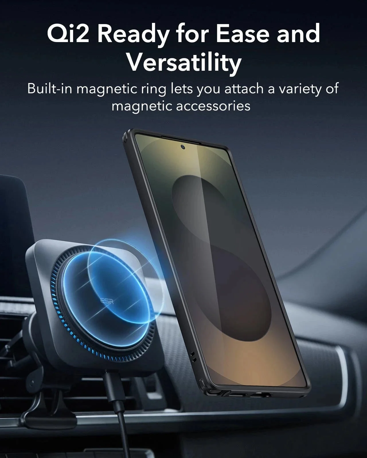 Galaxy S25 Ultra HaloLock Classic Hybrid Case - Clear Black - Image 4