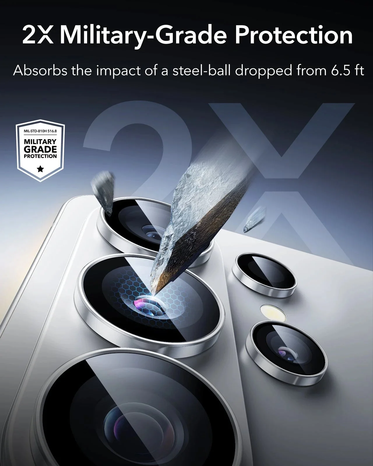 Galaxy S26 Ultra Armorite® Camera Lens Protector - Silver - Image 5