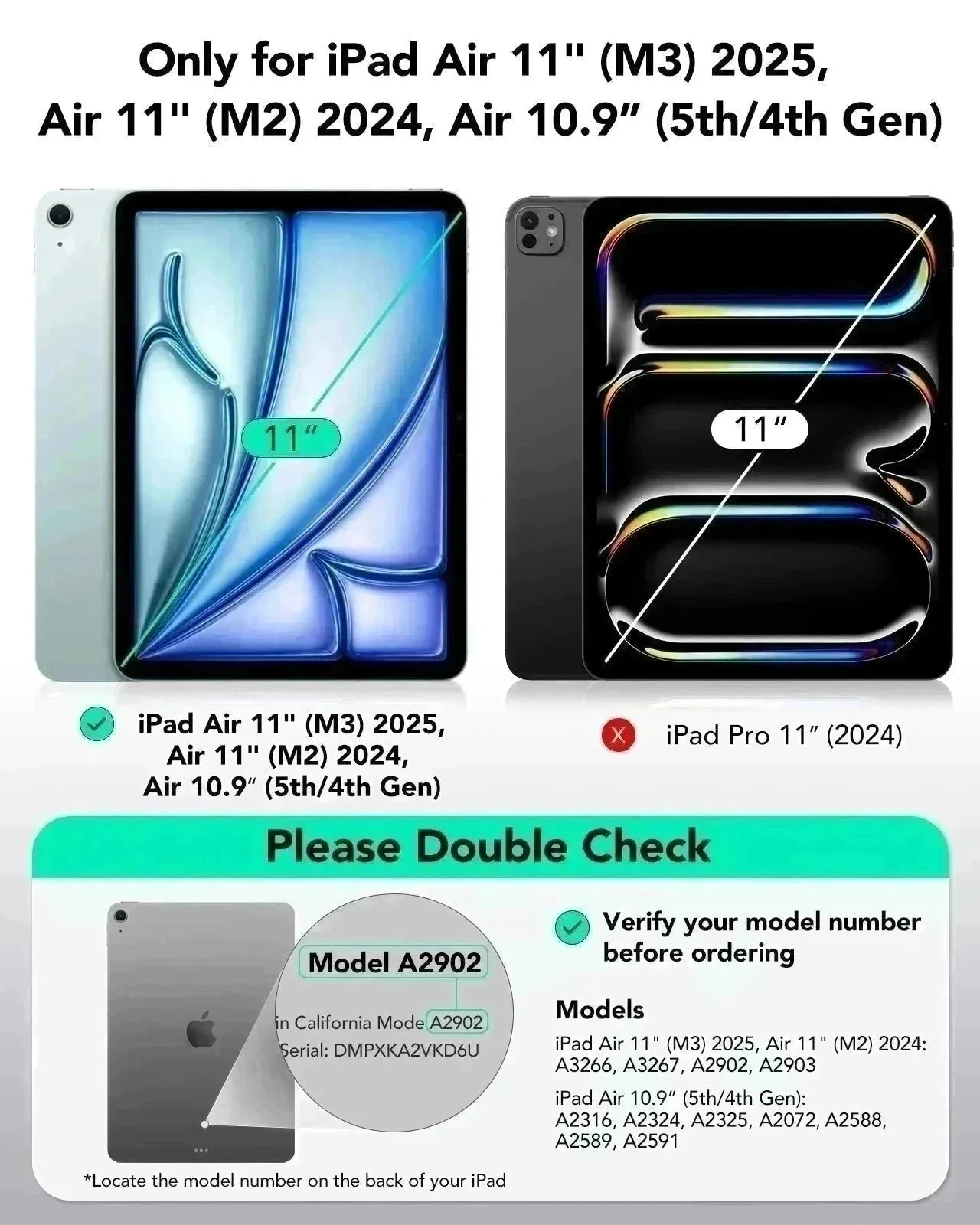 iPad Air 11" (2024) Bundle Flip Magnetic Case with Geo Digital Pencil - Starlight - Image 2