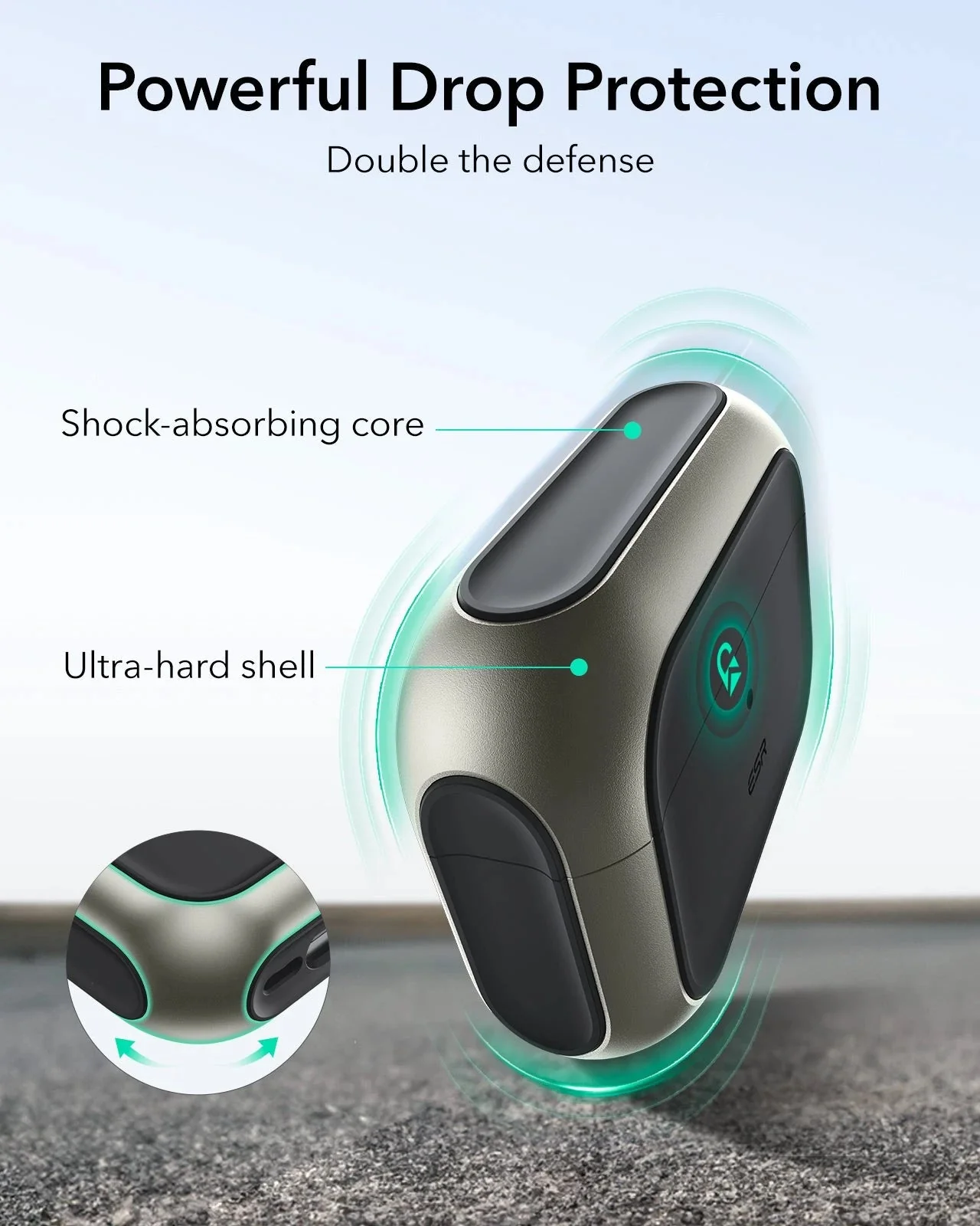 AirPods Pro 3 Orbit Hybrid Magnetic Case - Titanium - Image 6