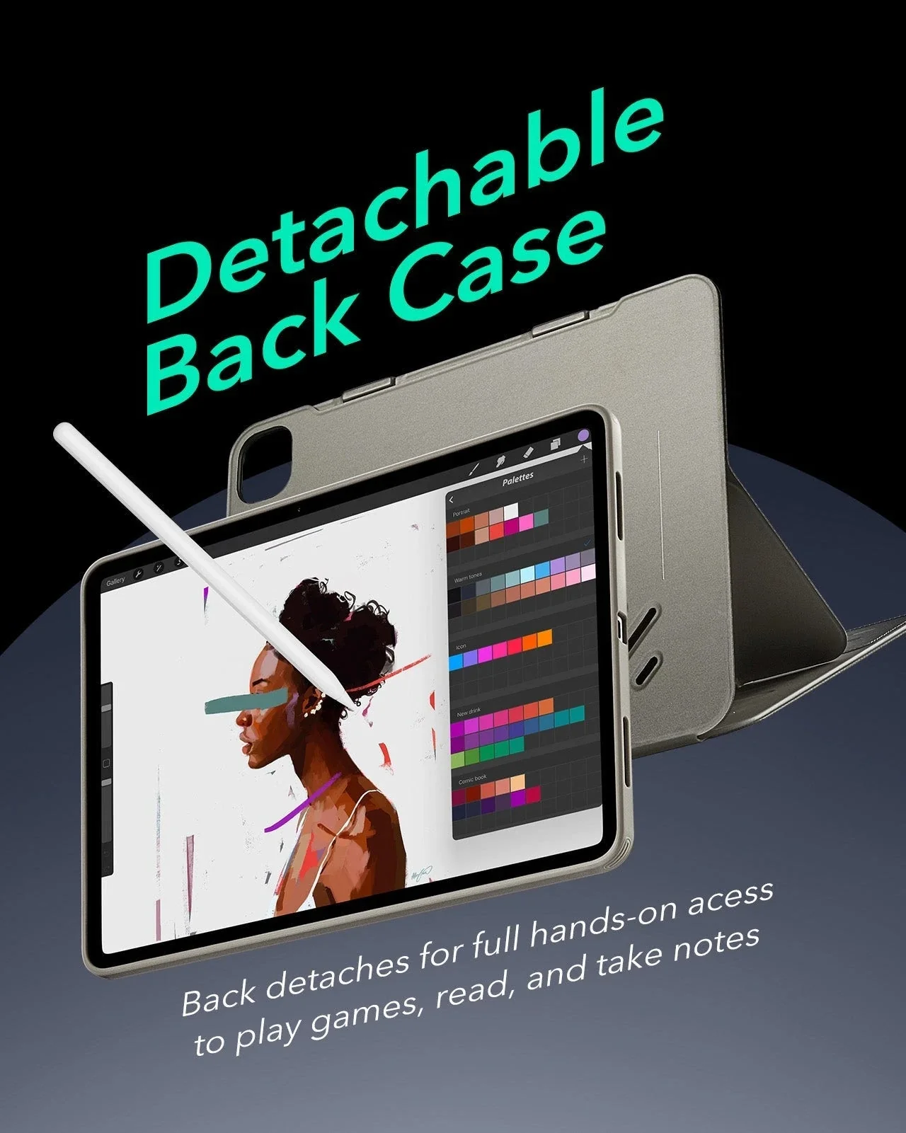 iPad Pro 11" (2025) Bundle Shift Magnetic Case & Armorite® Protection - Titanium - Image 6